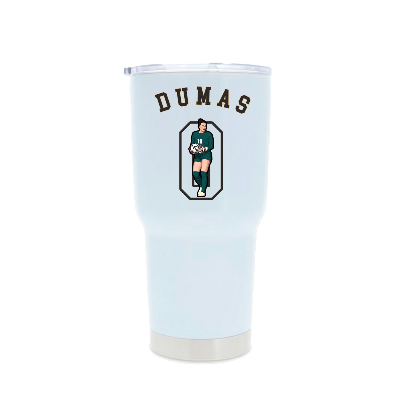 30oz Stainless Steel Tumbler — Shirsey Arch in White