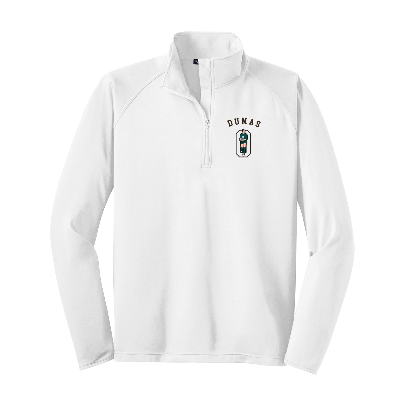 Q-Zip Pullover — Shirsey Arch in White