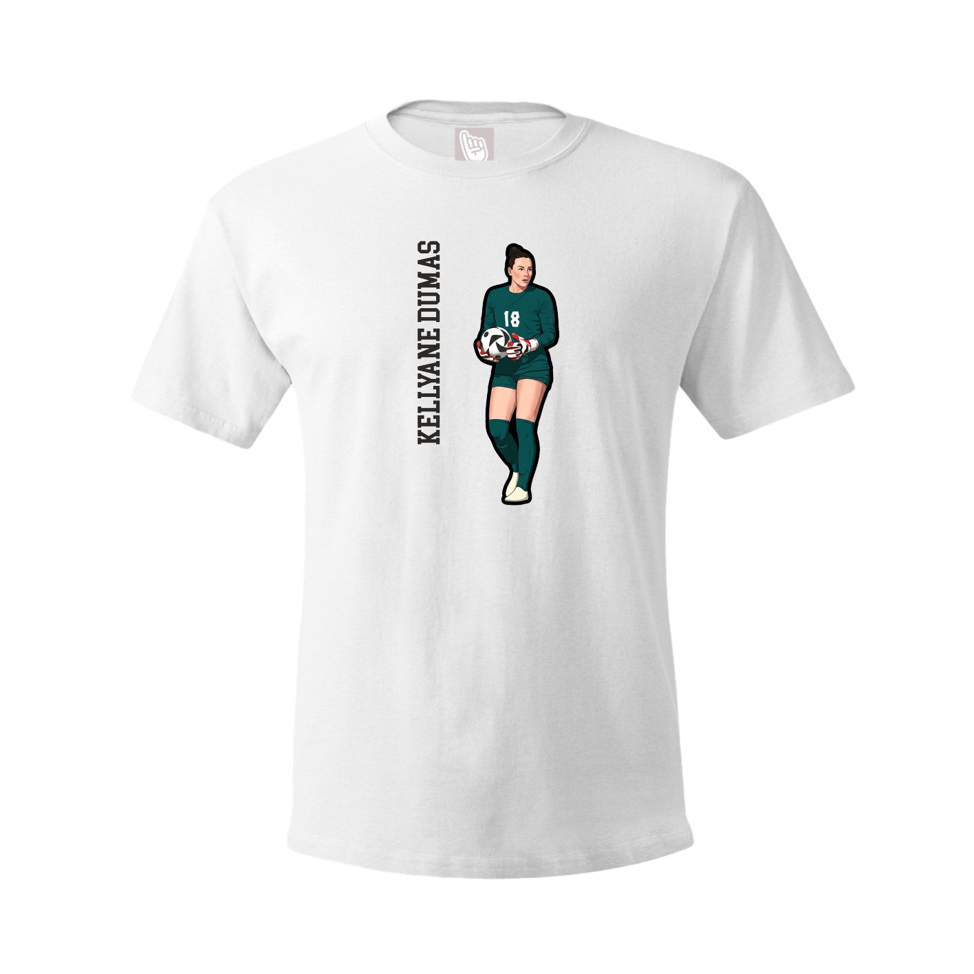 Youth Tee — Name Vertical in White