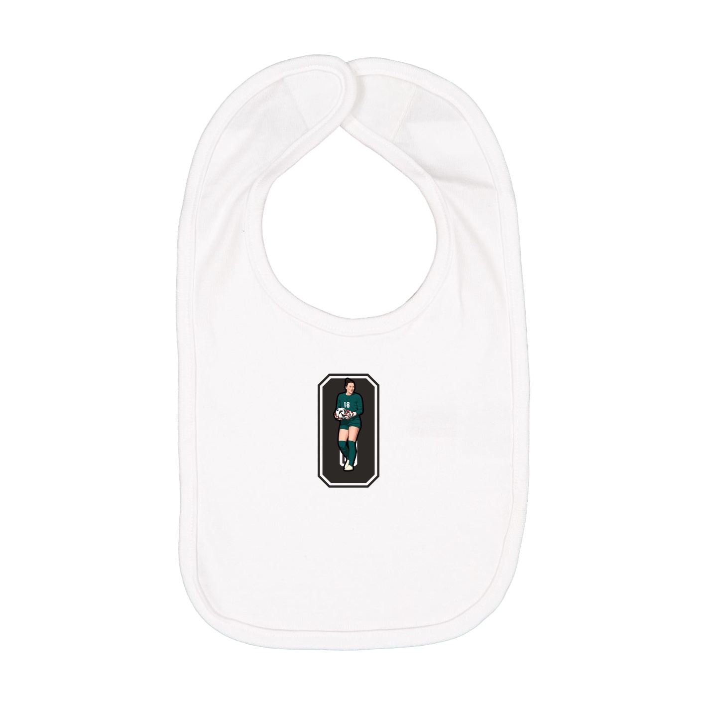 Infant Bib — Number in White
