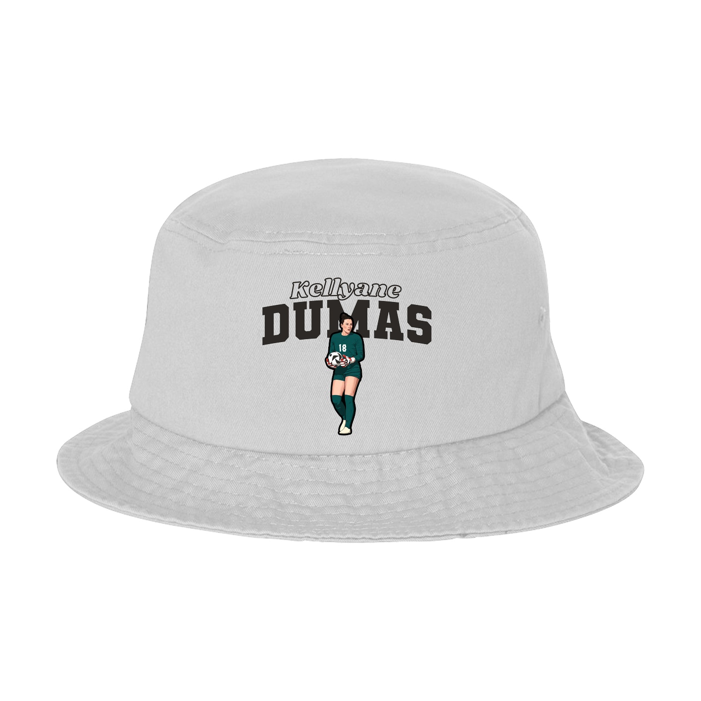 Bucket Cap — Name Arch in White
