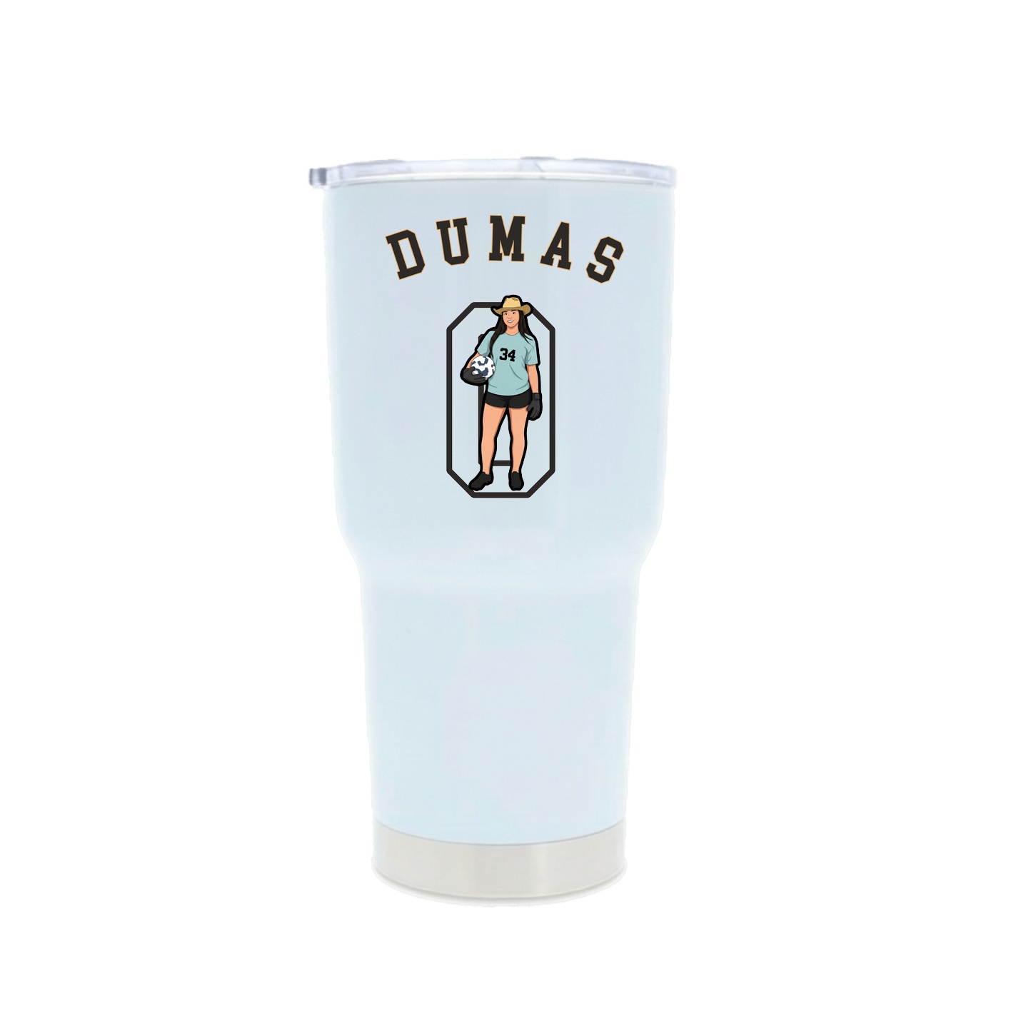 30oz Stainless Steel Tumbler — Shirsey Arch in White