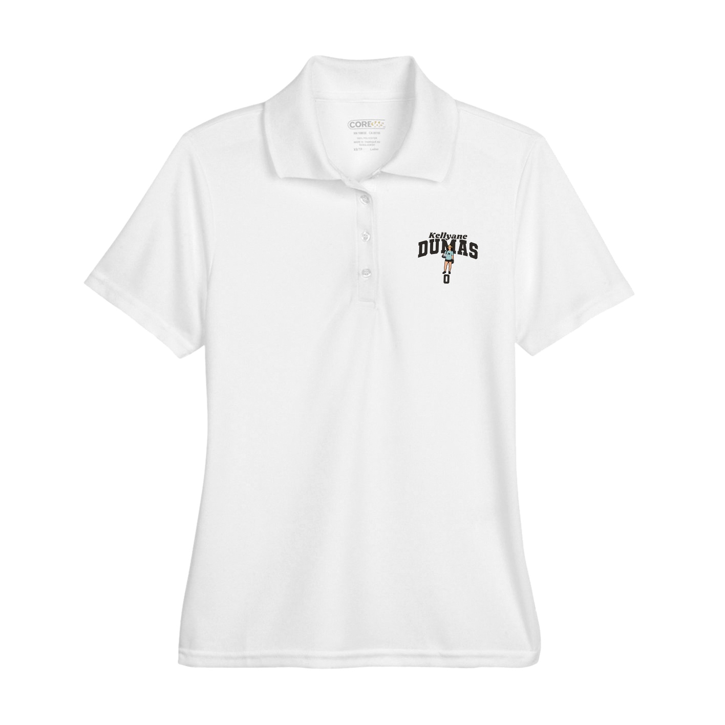 Womens Performance Polo — Signature Arch in White