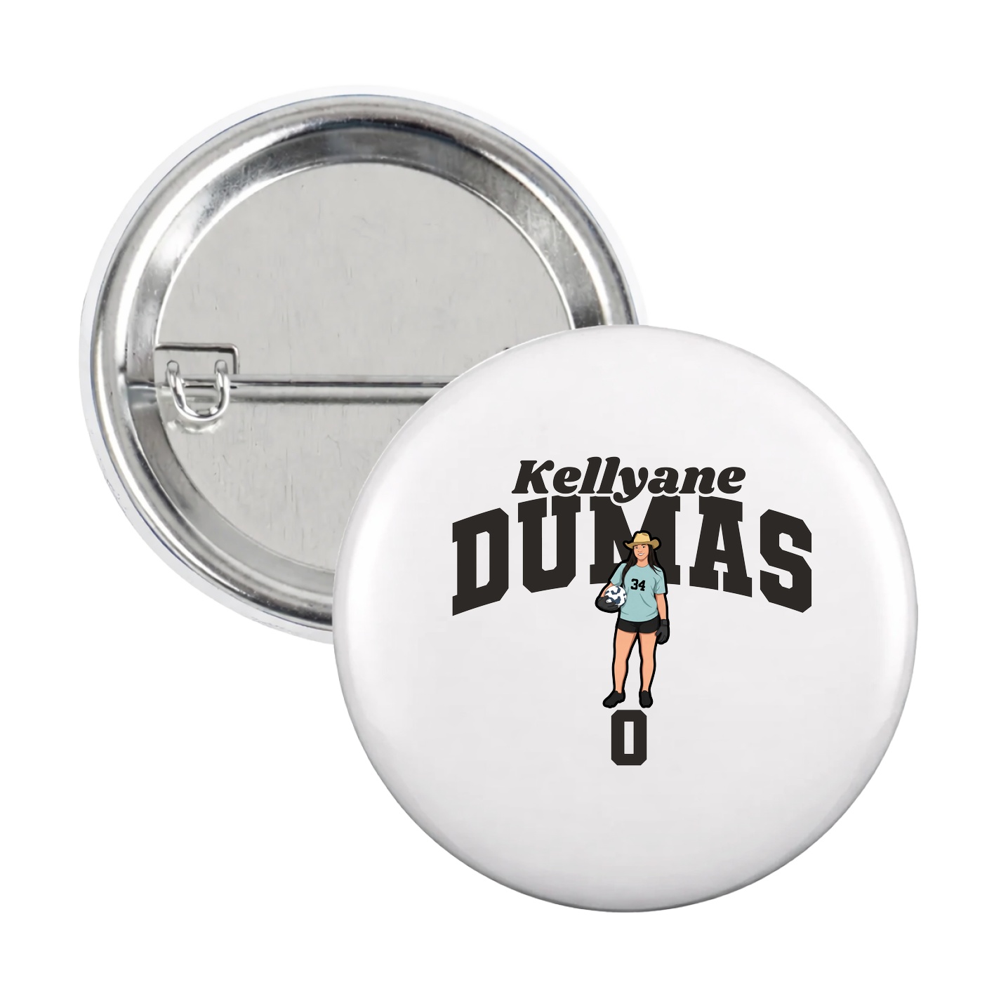 Game Day Button — Signature Arch in White