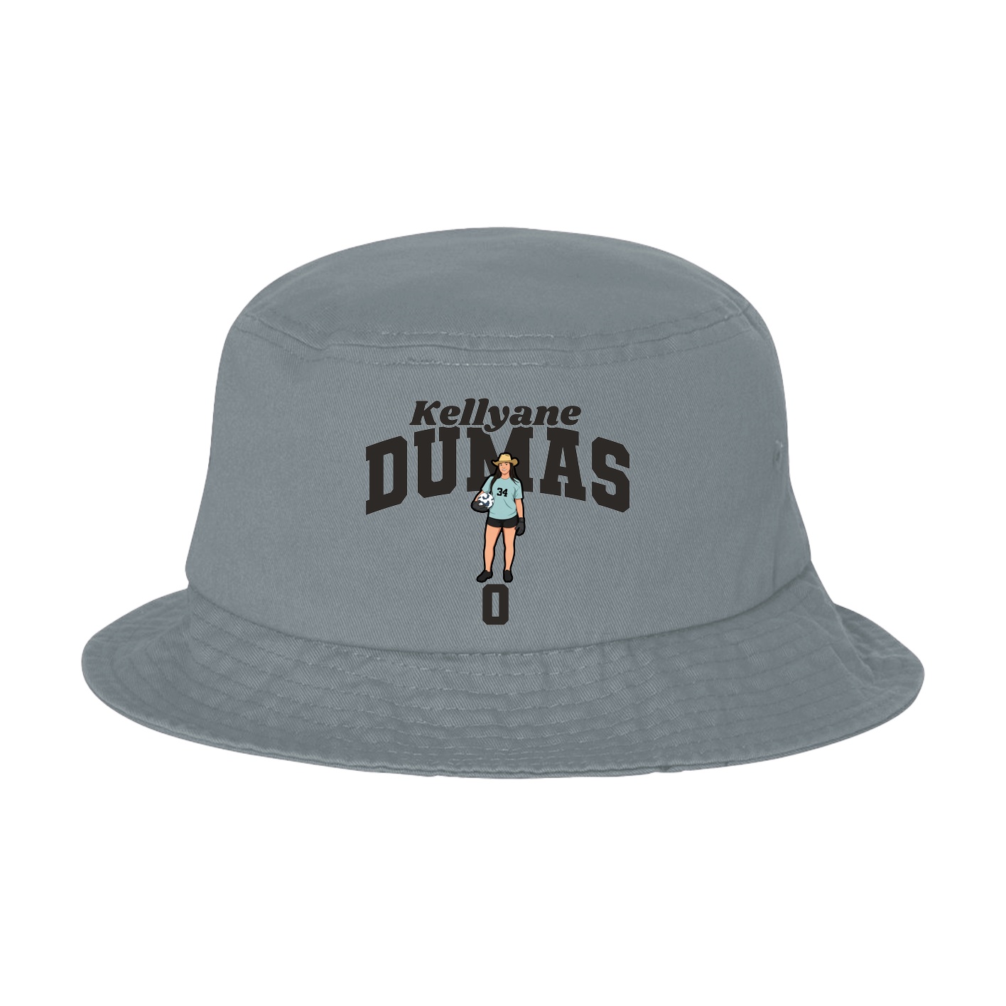 Bucket Cap — Signature Arch in Grey