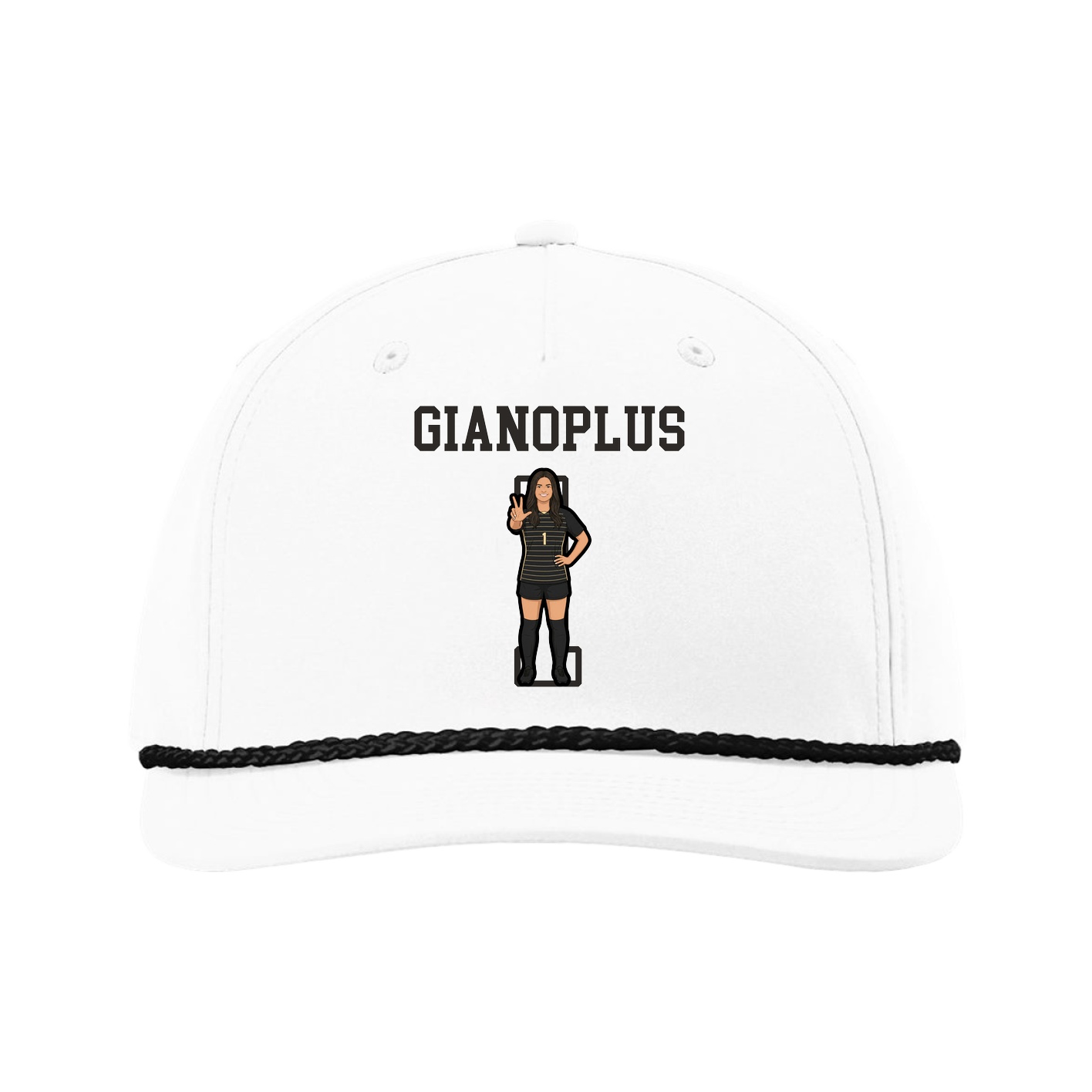 Five-Panel Classic Rope Cap — Shirsey in White