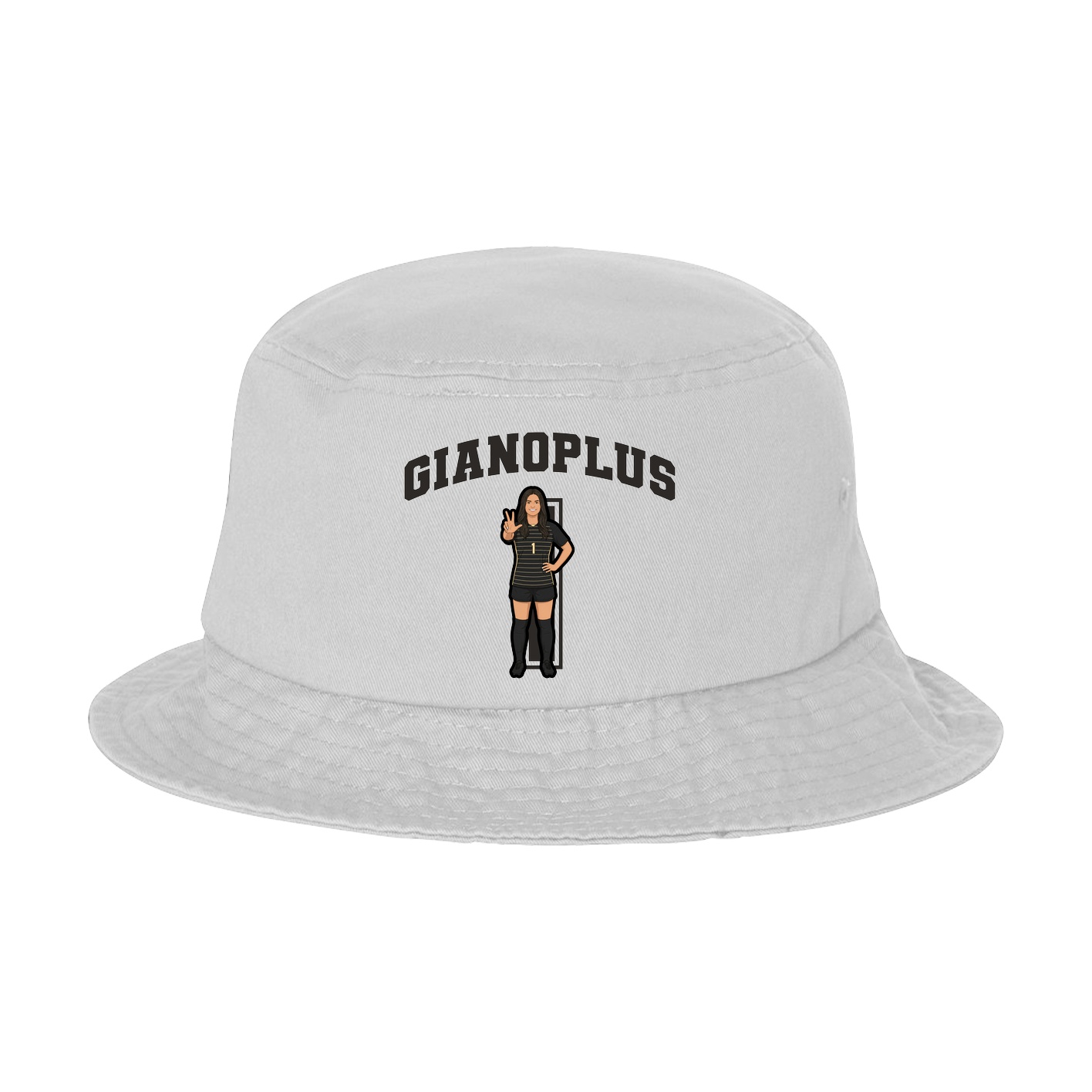 Bucket Cap — Number in White