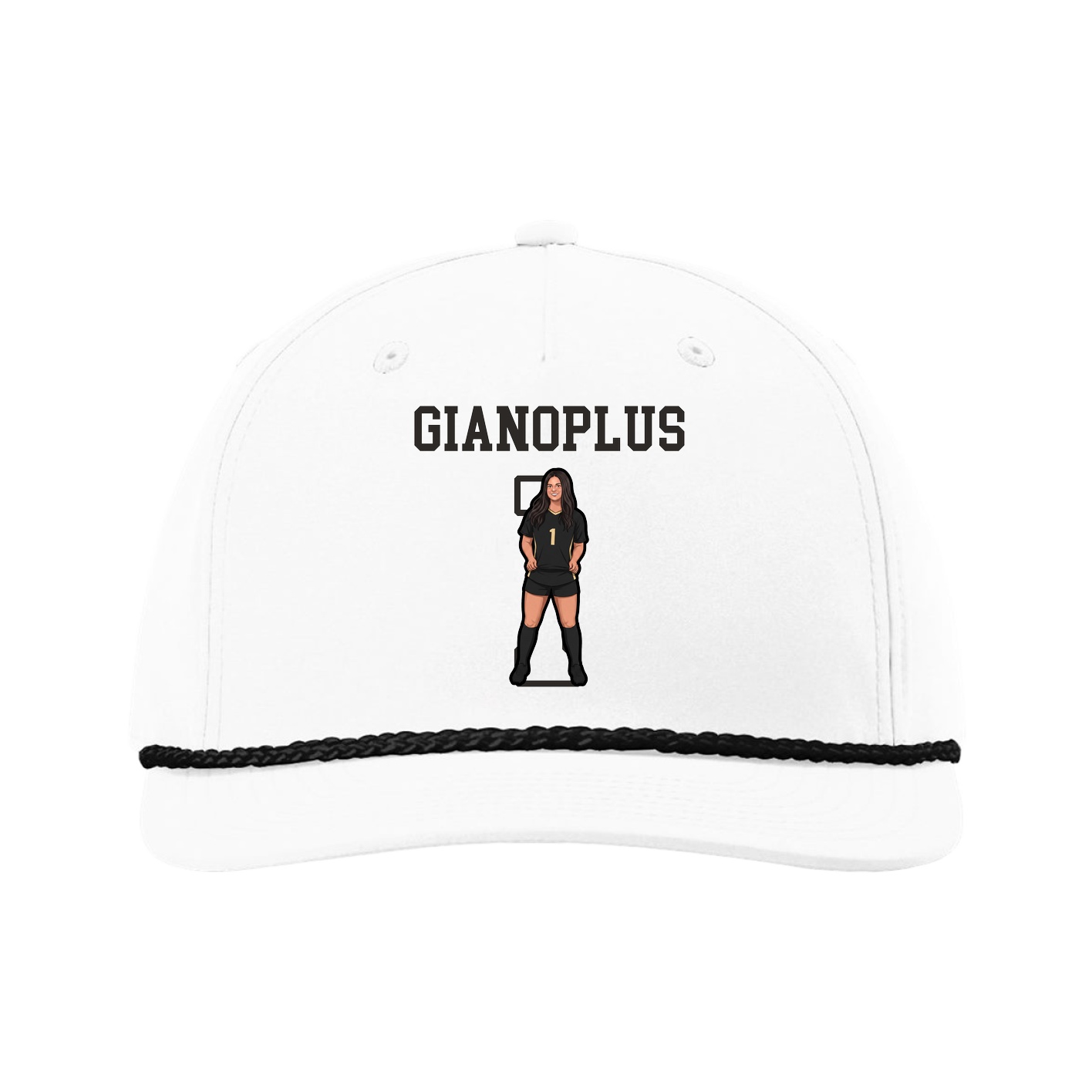 Five-Panel Classic Rope Cap — Shirsey in White