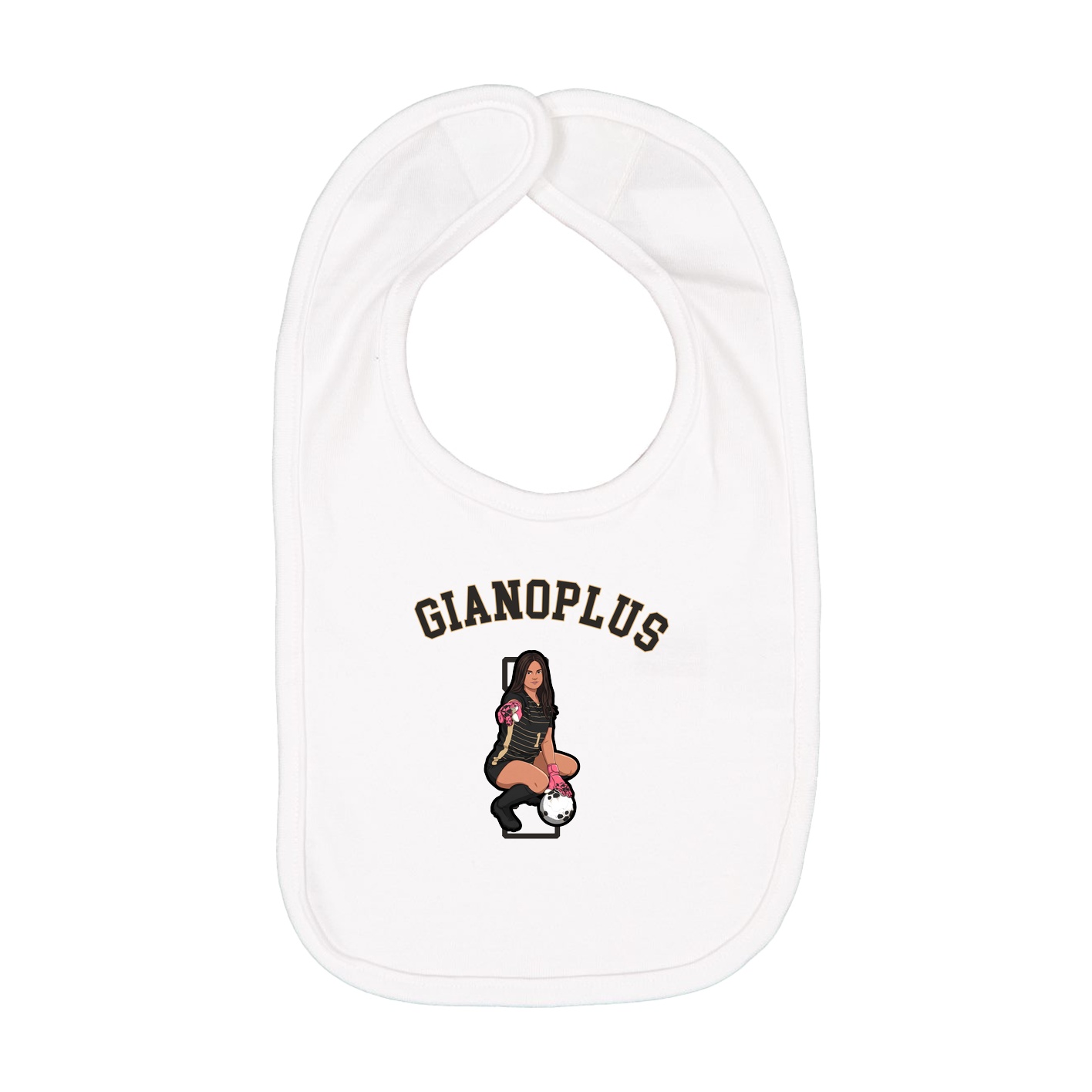 Infant Bib — Shirsey Arch in White