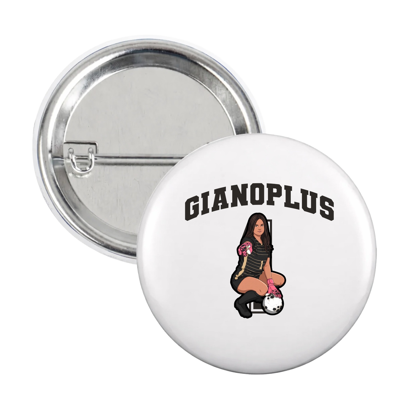 Game Day Button — Number in White