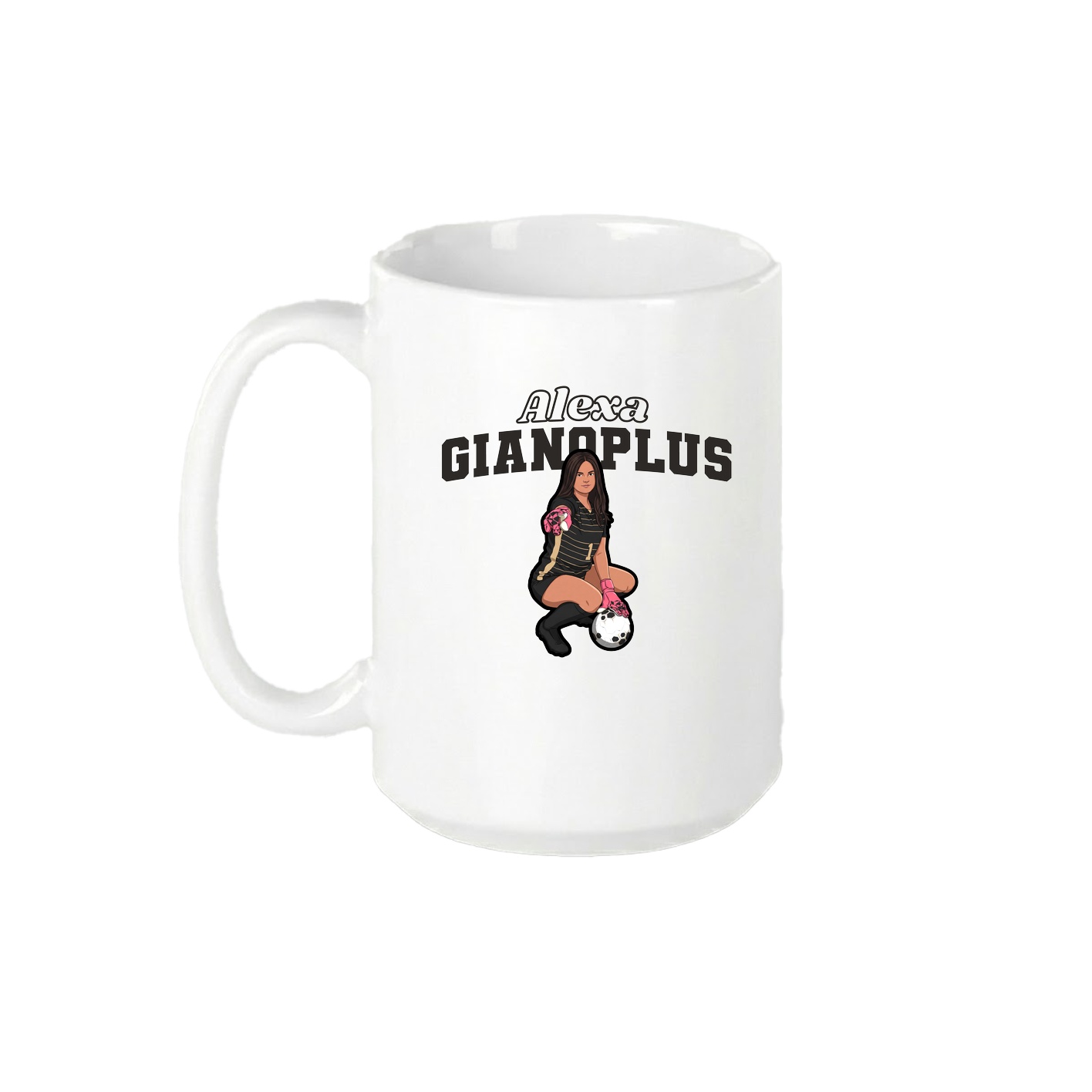15oz Coffee Mug — Name Arch in White