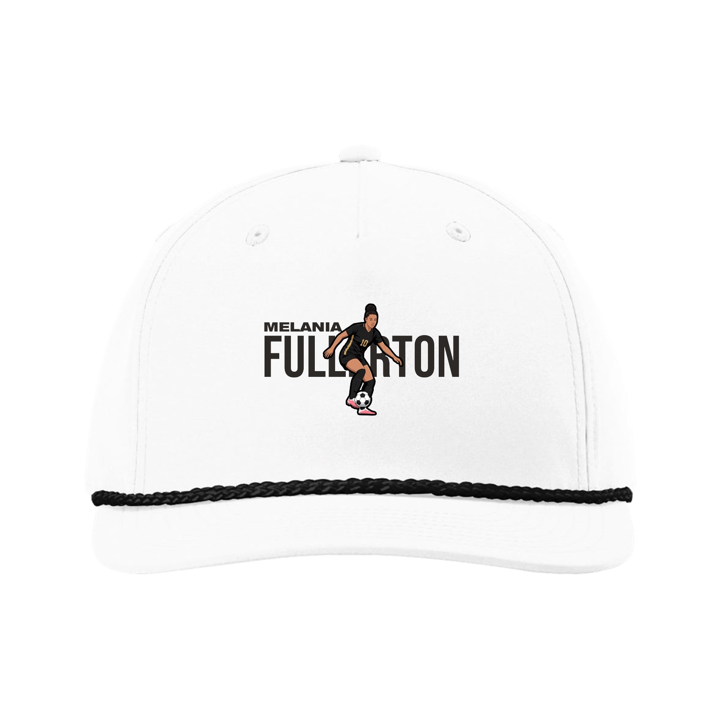 Five-Panel Classic Rope Cap — Player Name in White