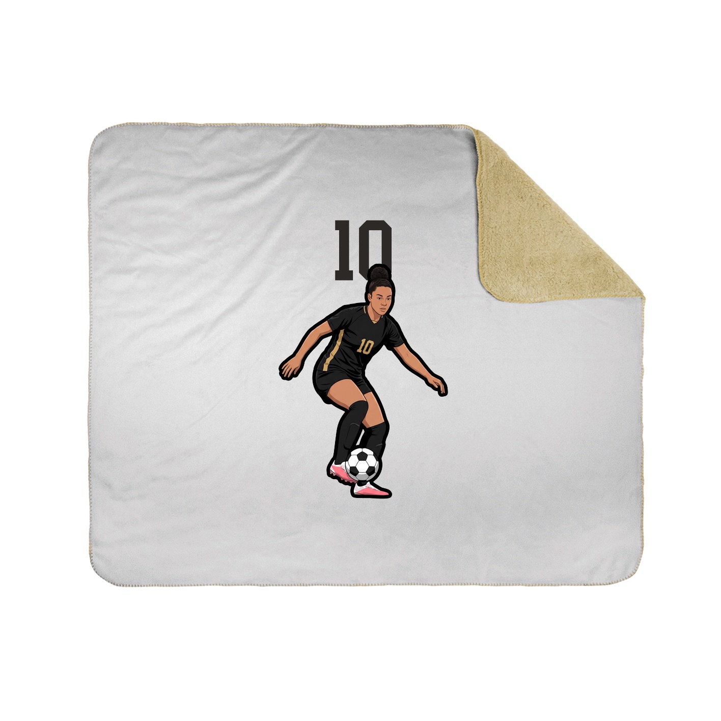 Throw Blanket — Number Top in White