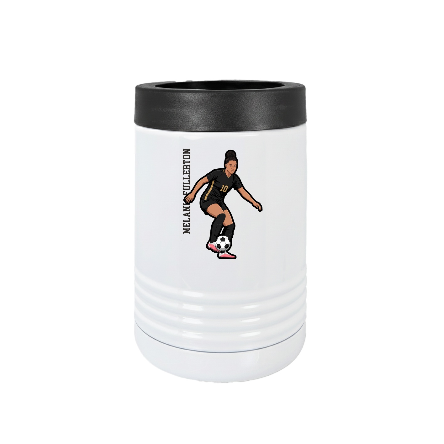 Beverage Holder — Name Vertical in White