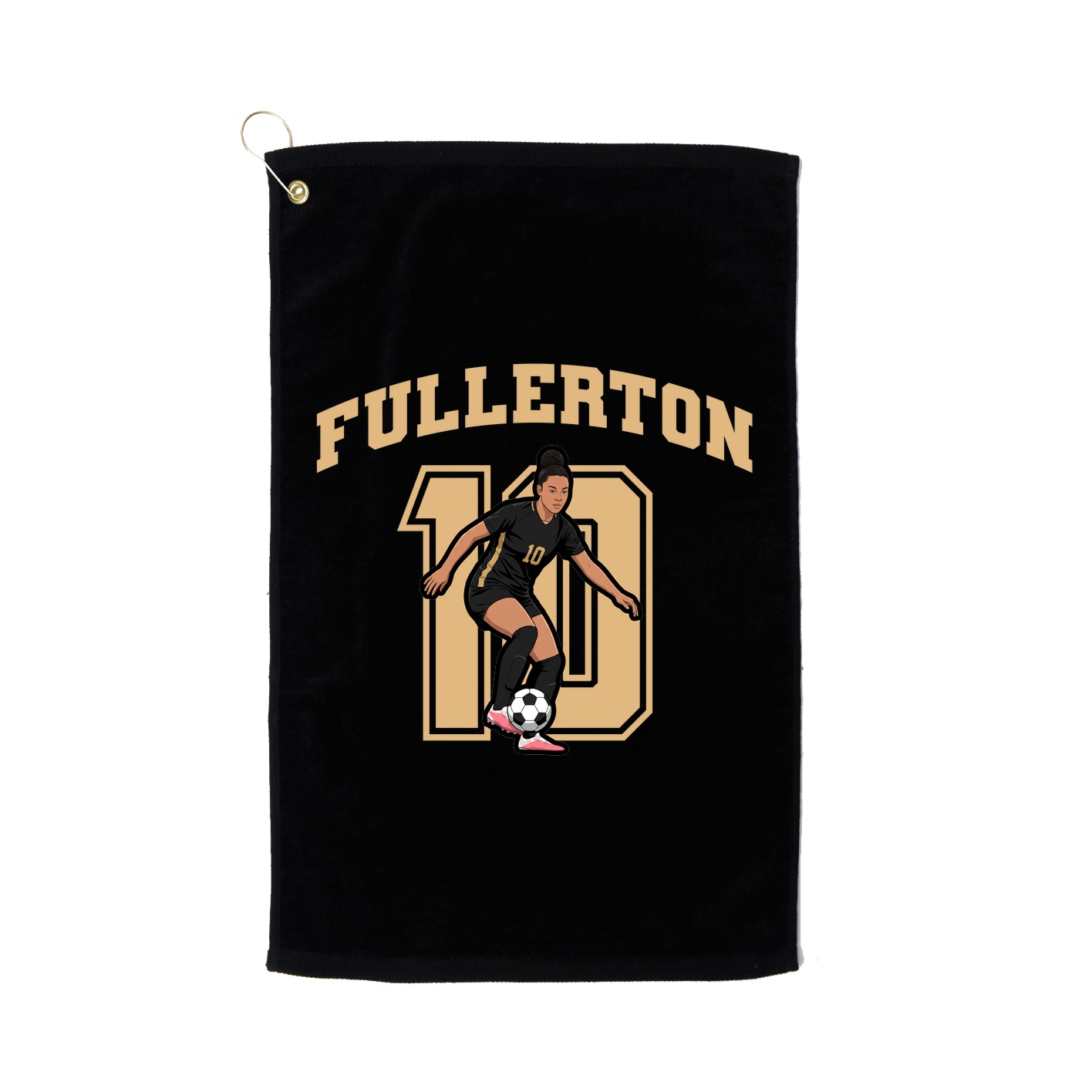 Golf Towel — Number in Black