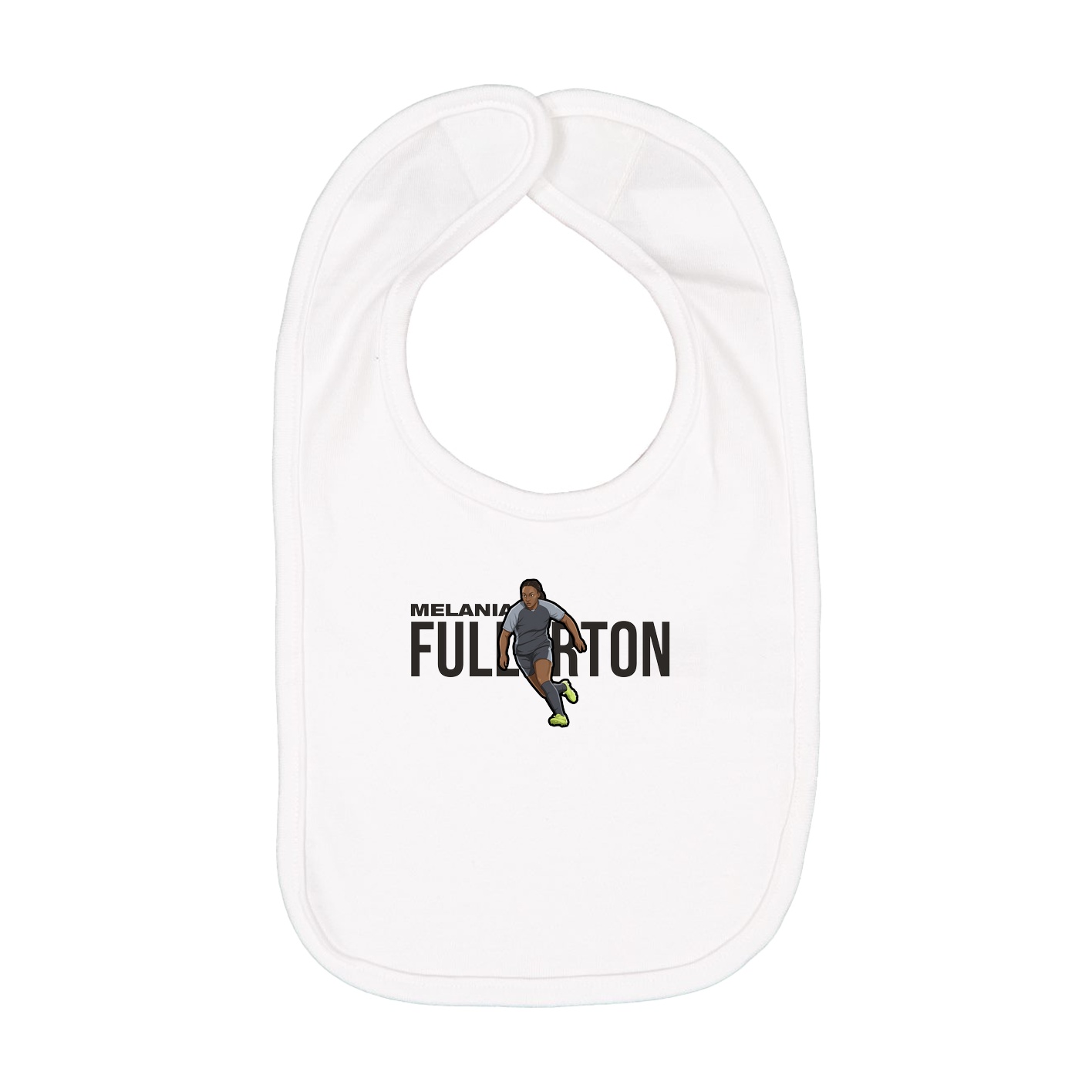 Infant Bib — Player Name in White
