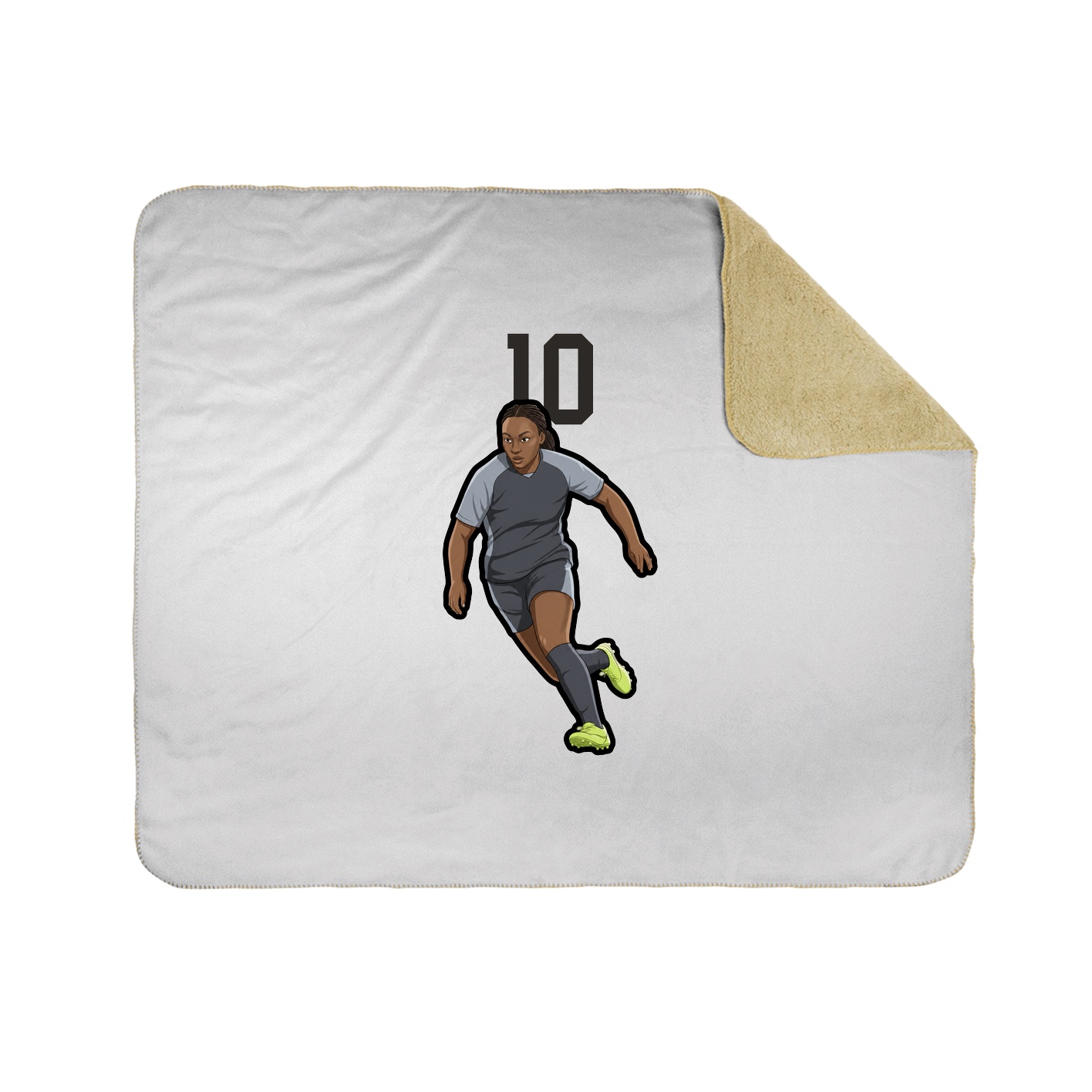 Throw Blanket — Number Top in White