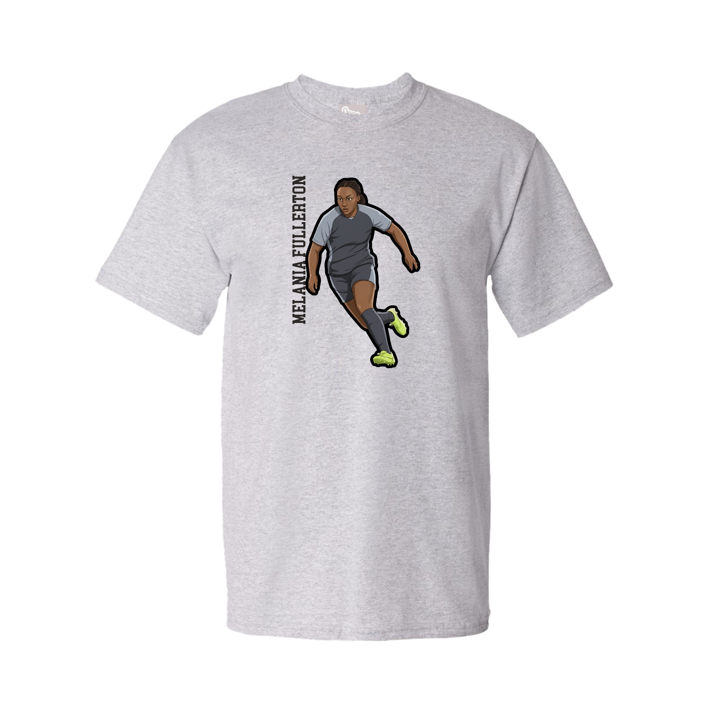 Tee — Name Vertical in Grey
