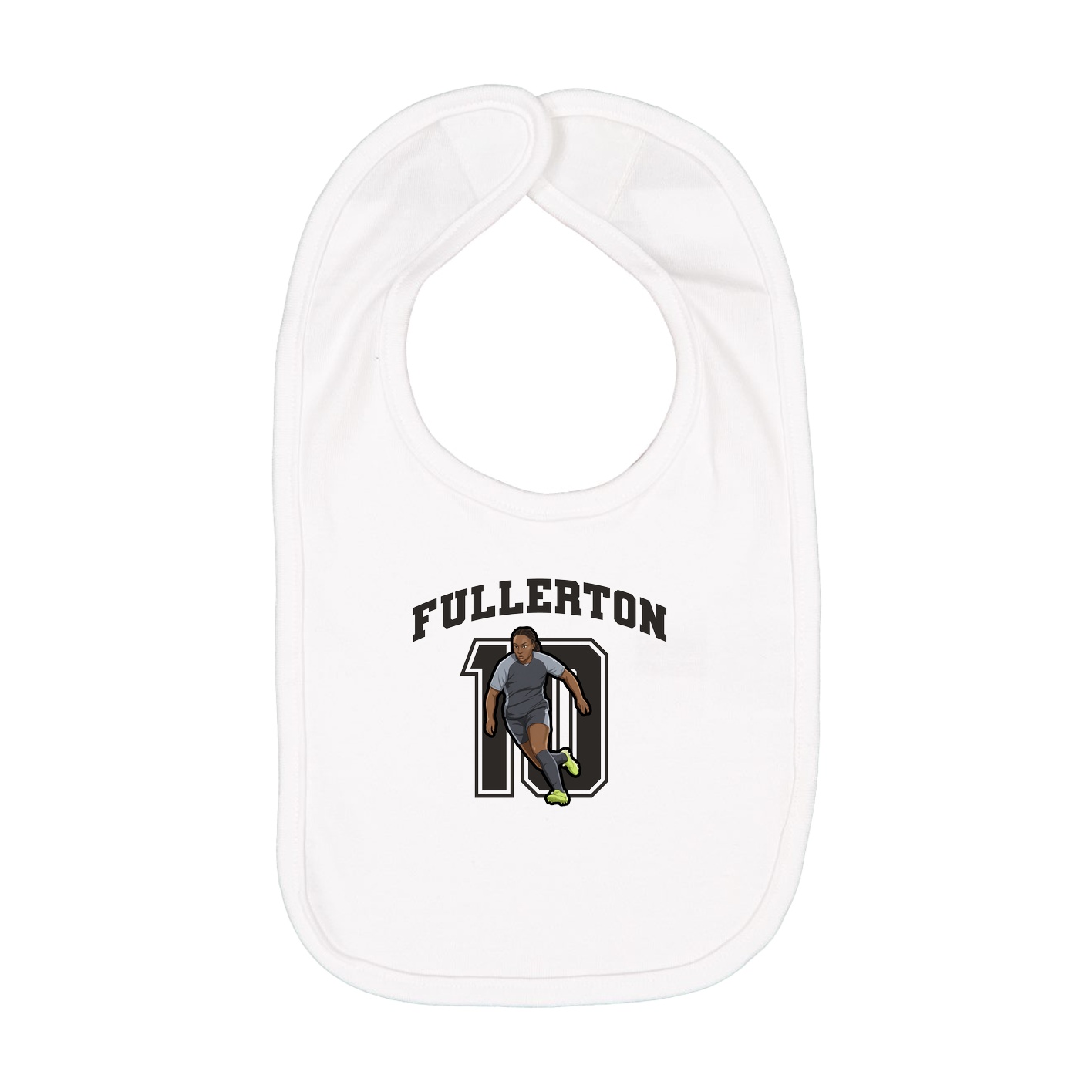 Infant Bib — Number in White