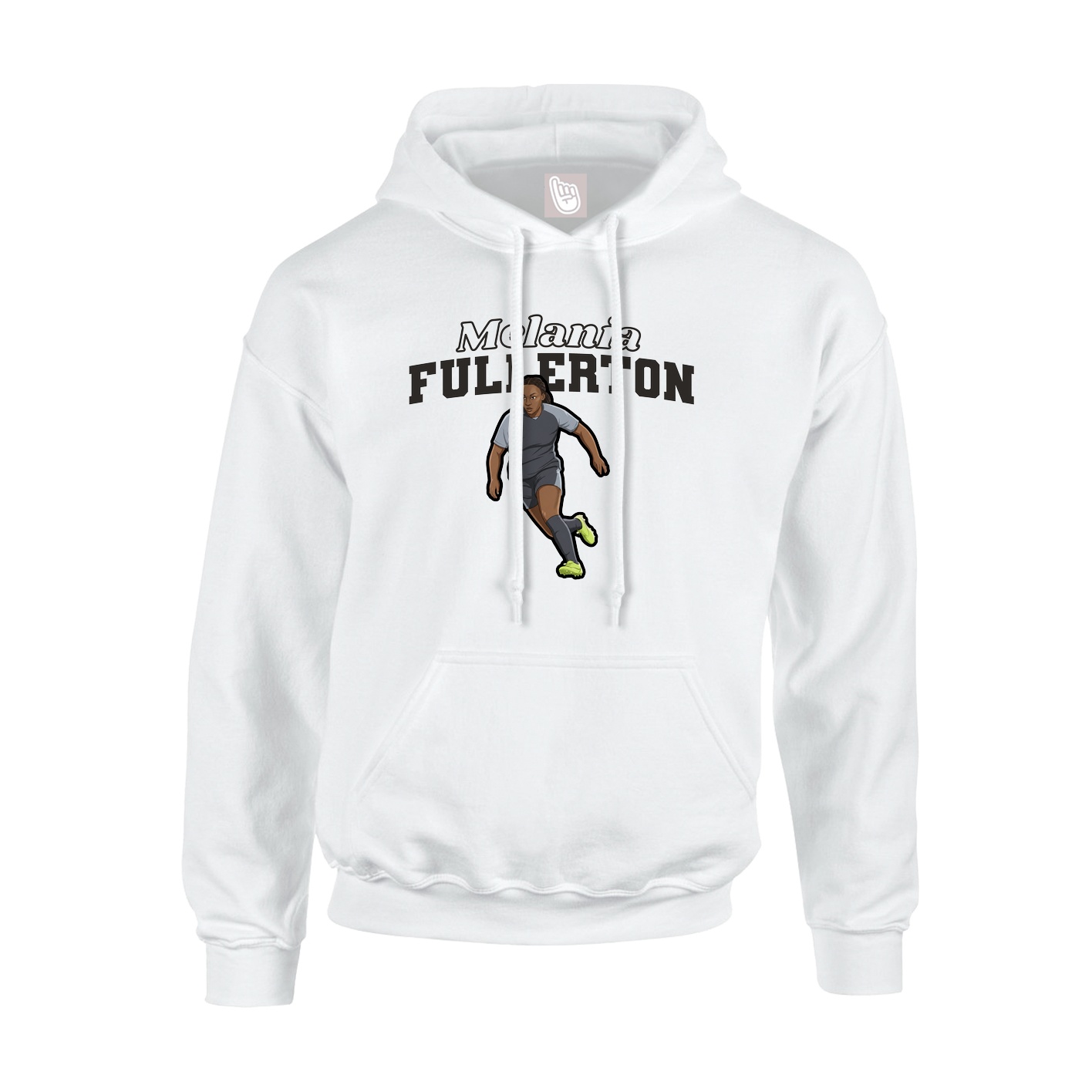 Hoodie — Name Arch in White