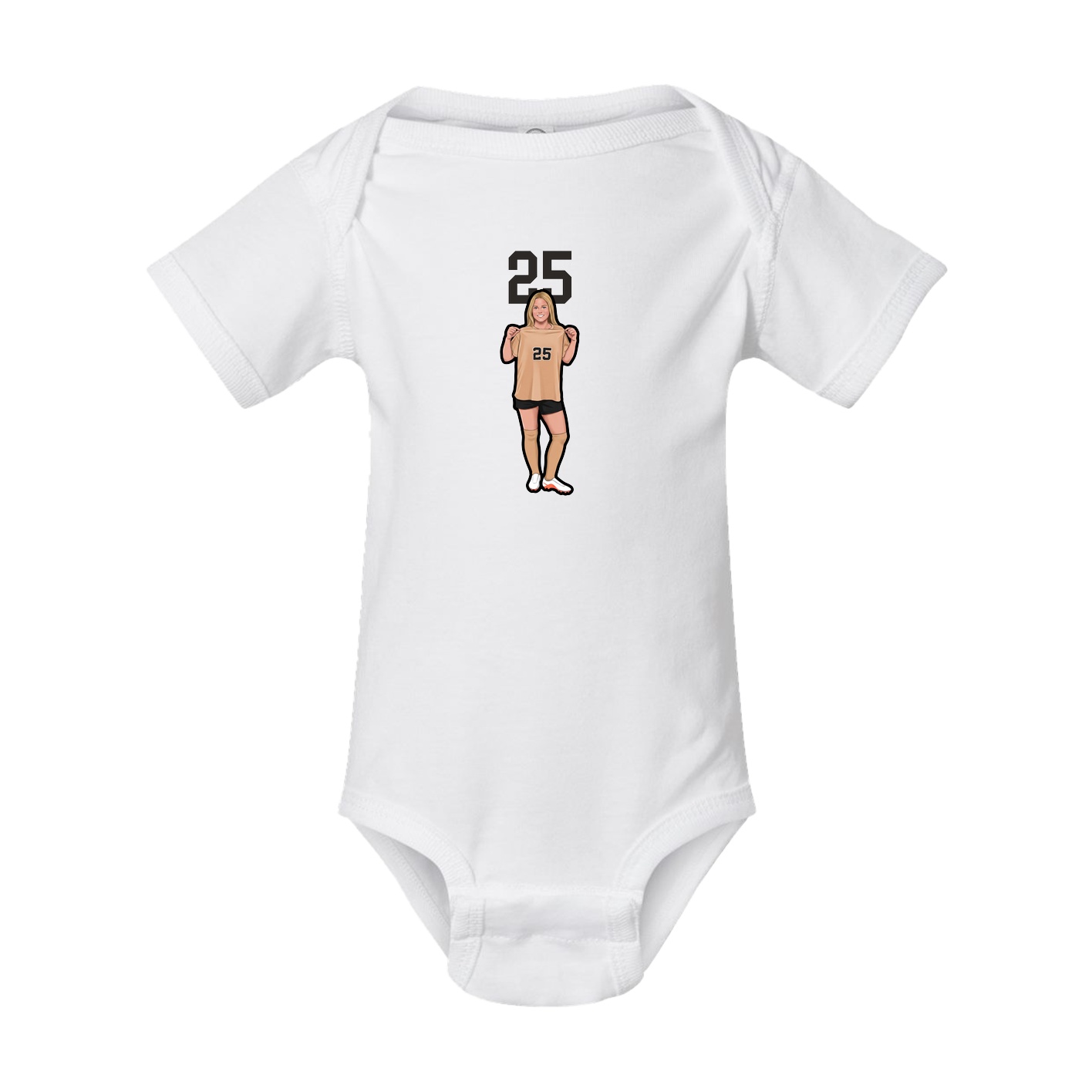 Baby Onesie — Number Top in White