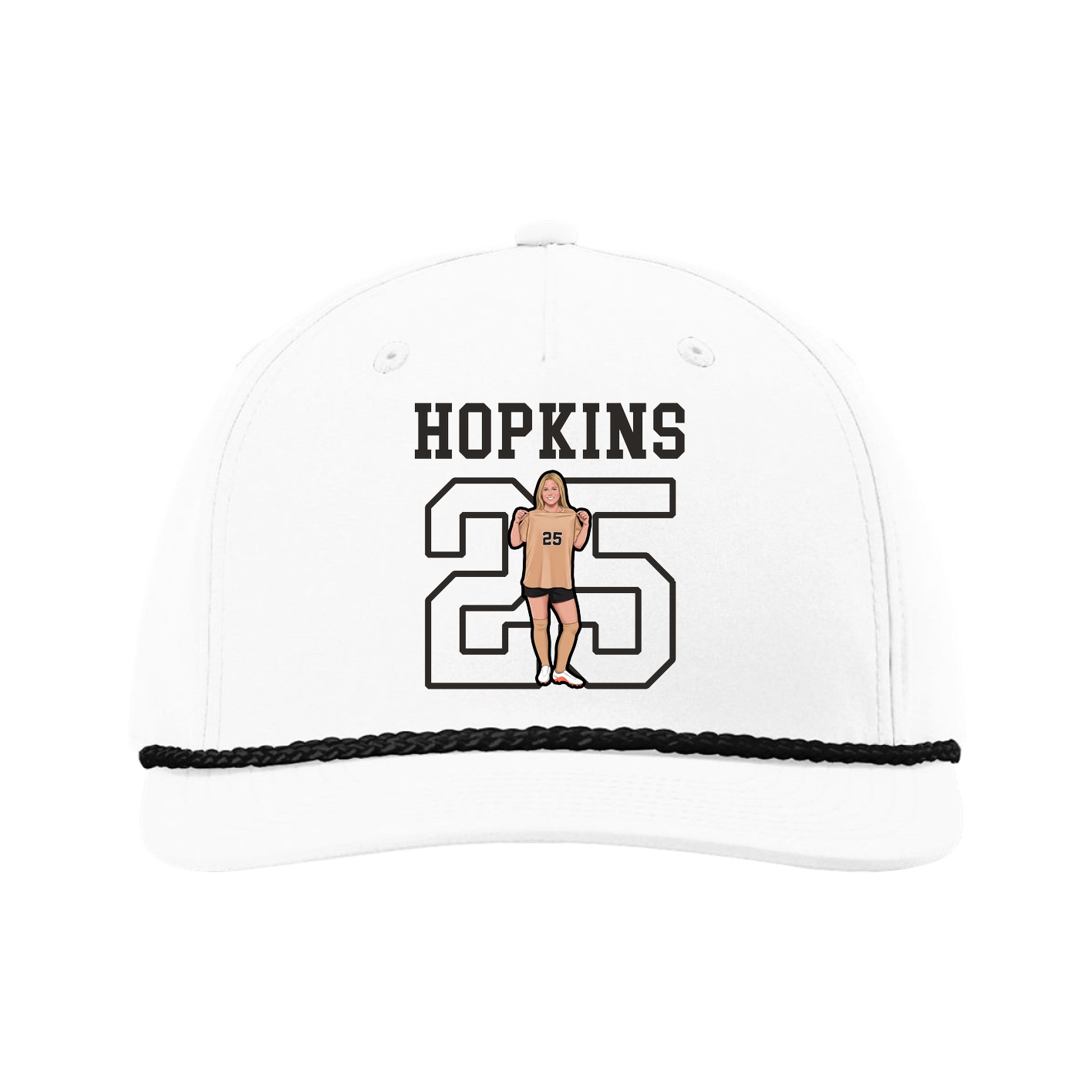 Five-Panel Classic Rope Cap — Shirsey in White