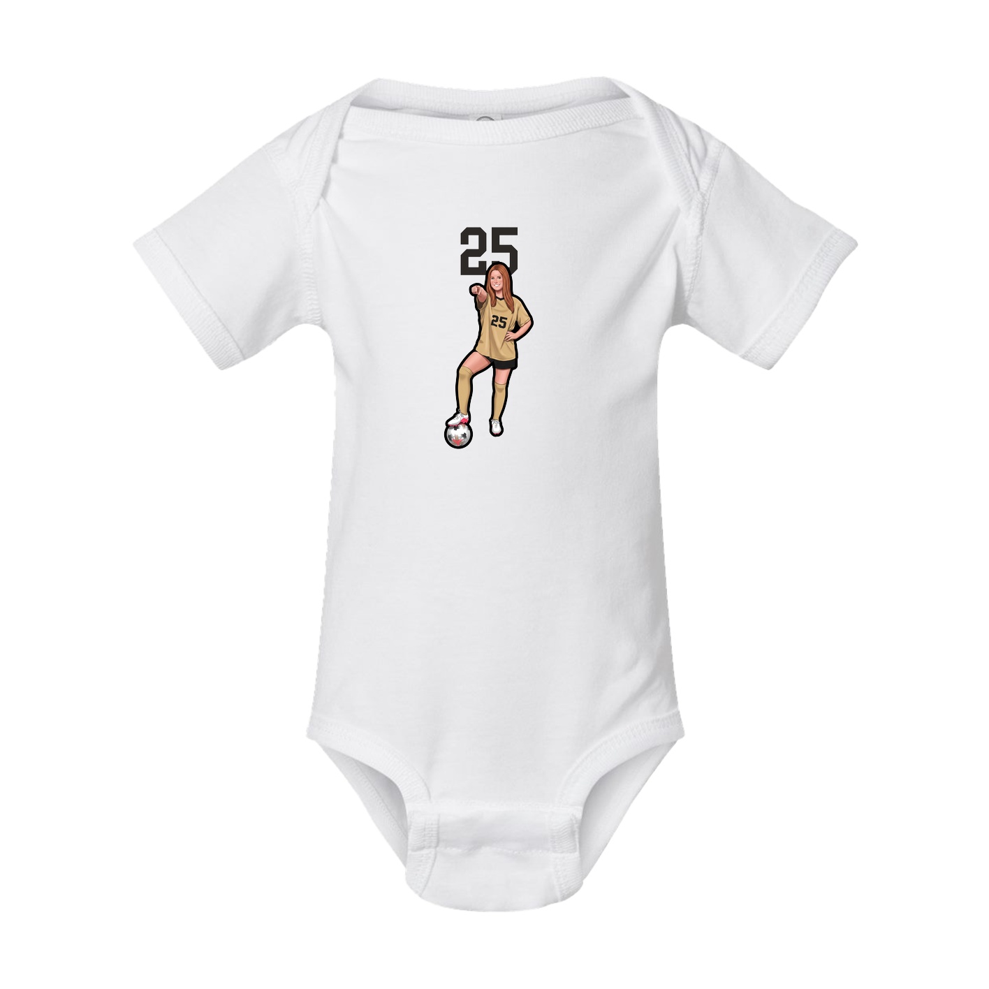 Baby Onesie — Number Top in White