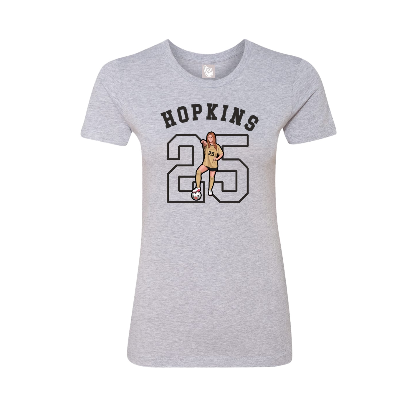 Fitted Women's Tee — Shirsey Arch in Grey
