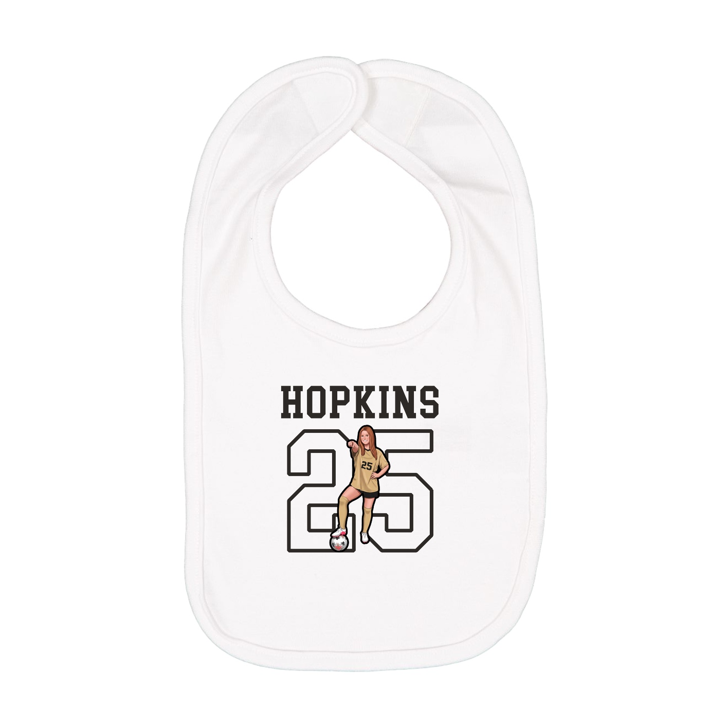 Infant Bib — Shirsey in White