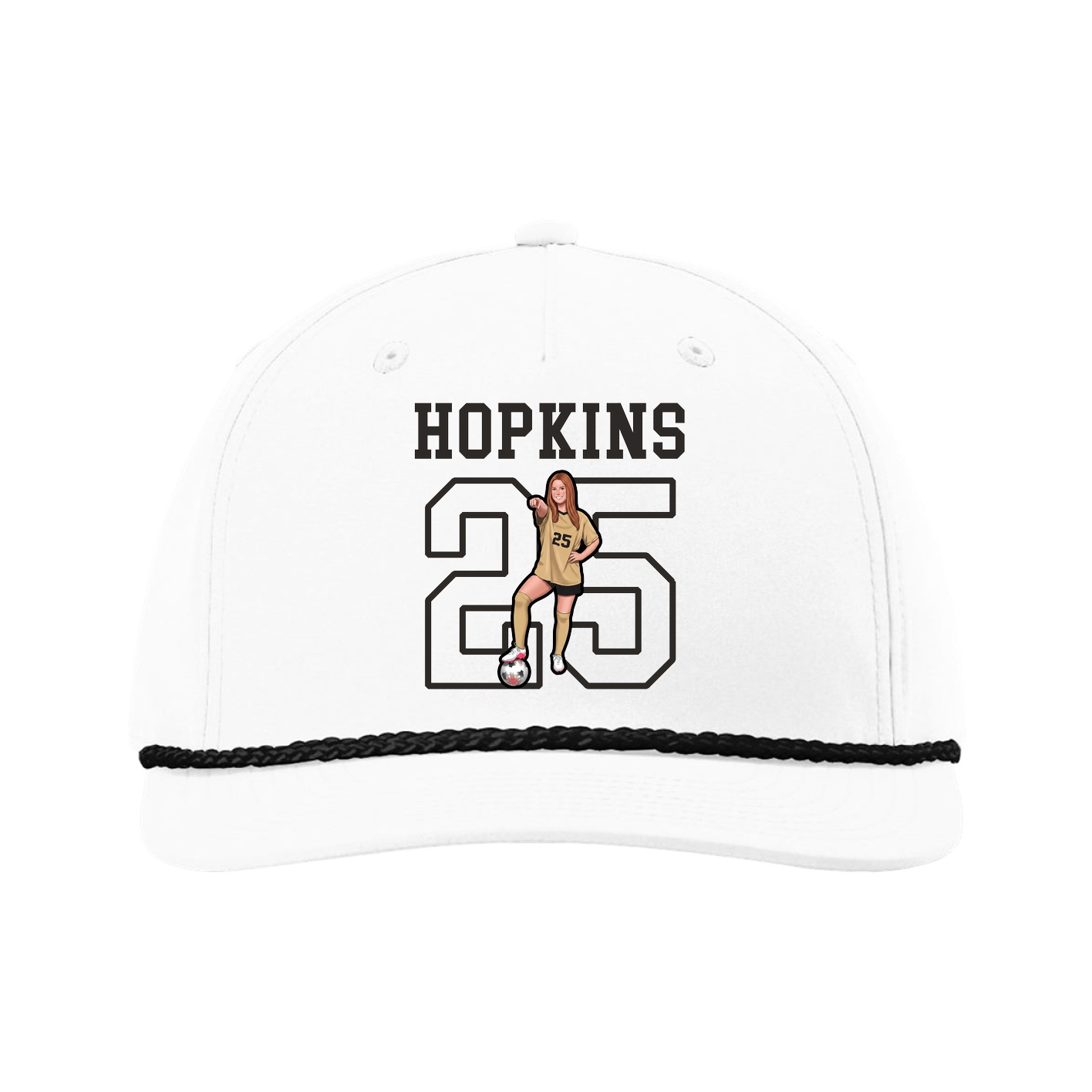 Five-Panel Classic Rope Cap — Shirsey in White