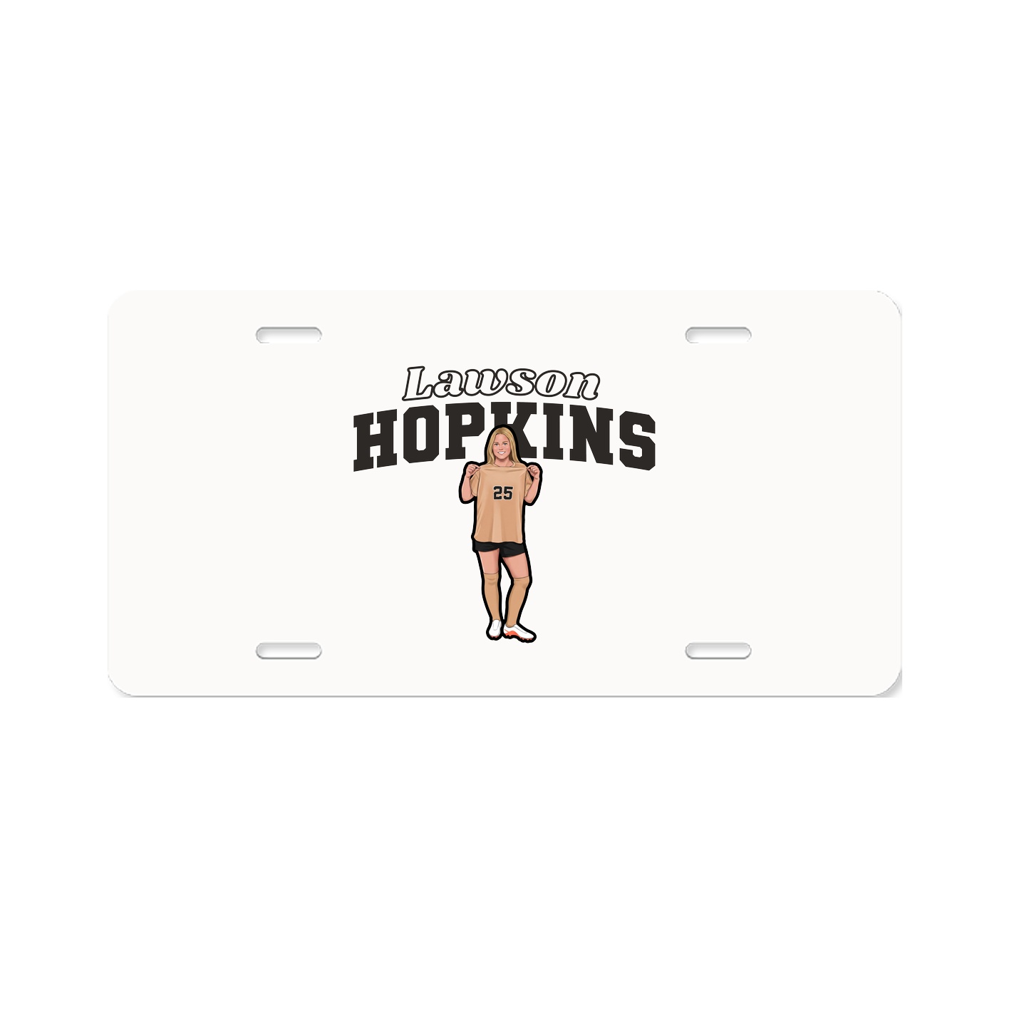License Plate — Name Arch in Classic