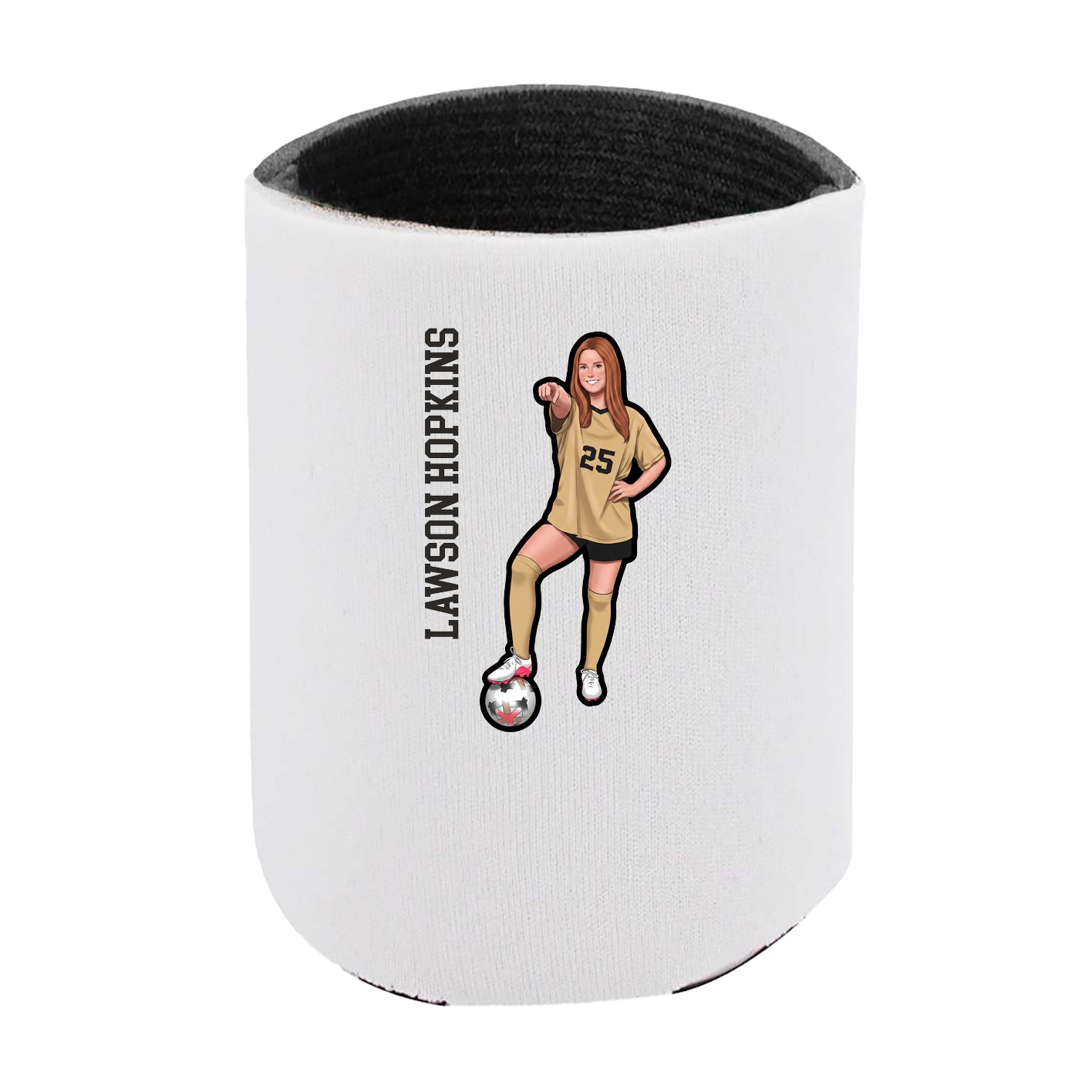 Can Holder — Name Vertical in White
