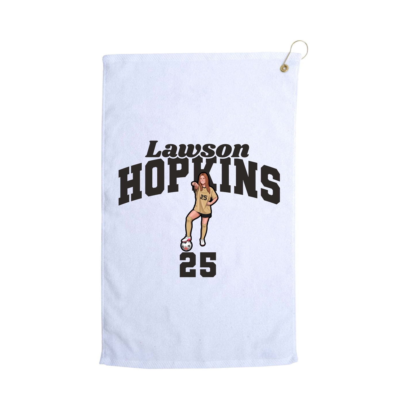 Golf Towel — Signature Arch in White