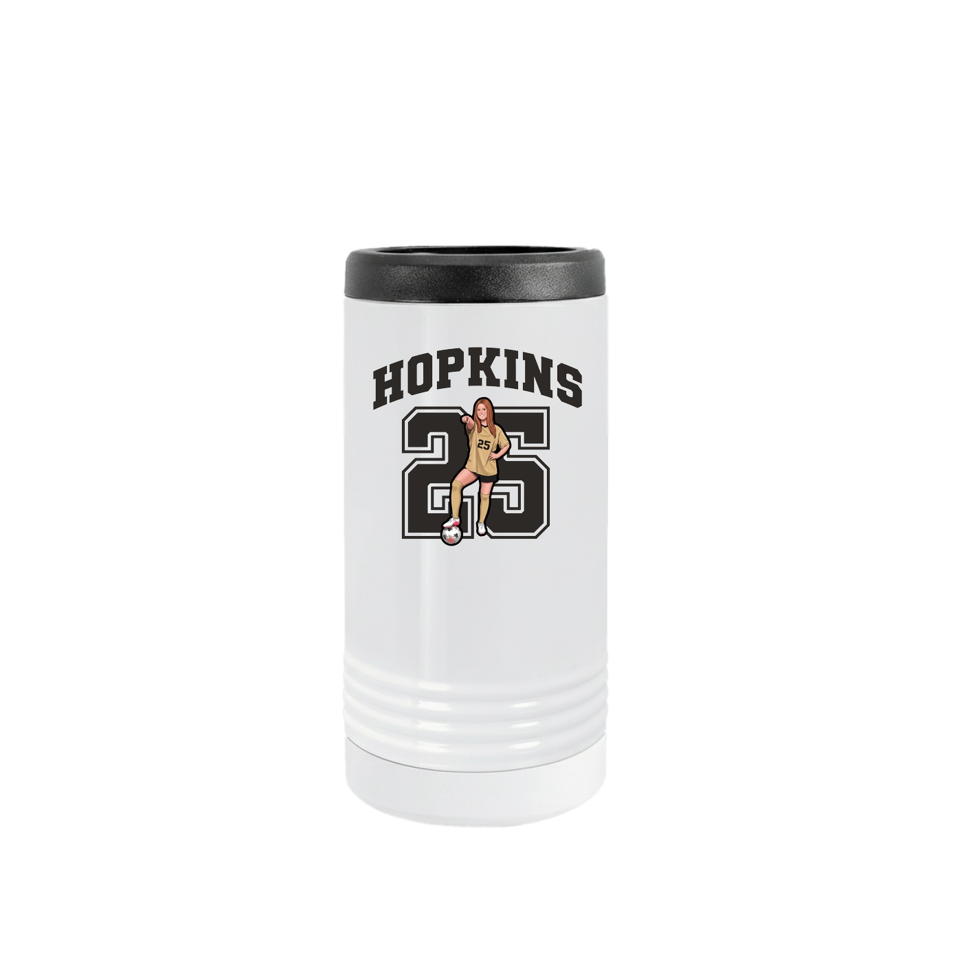 Slim Beverage Holder — Number in White