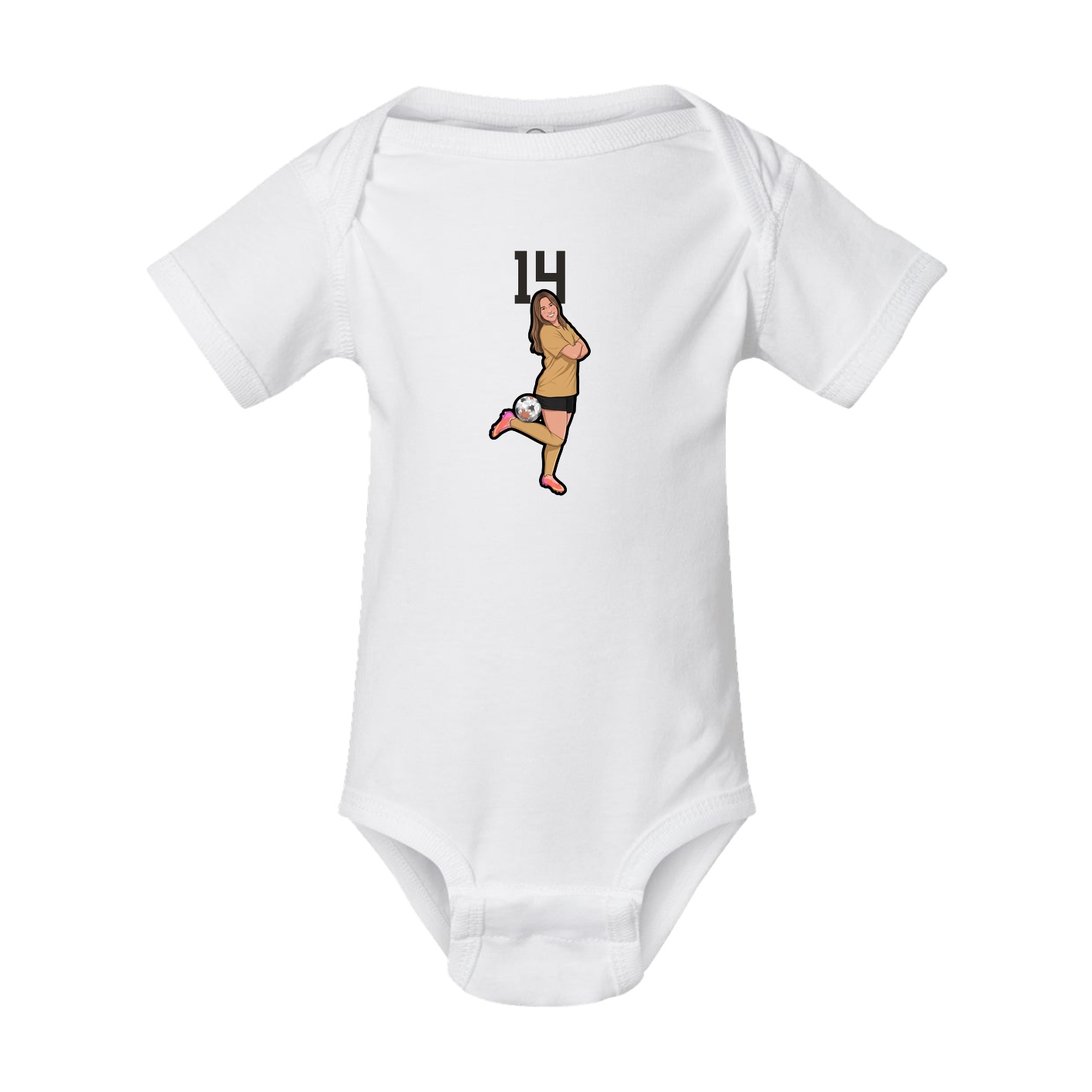 Baby Onesie — Number Top in White