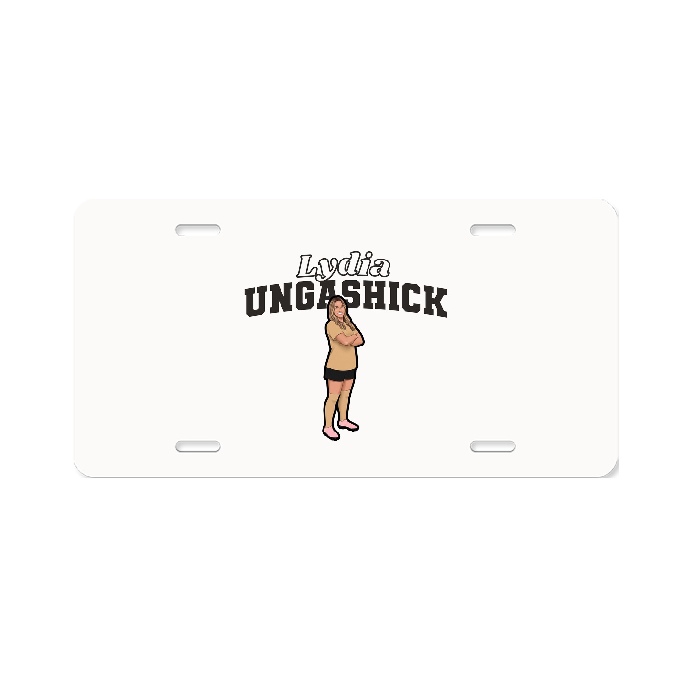 License Plate — Name Arch in Classic