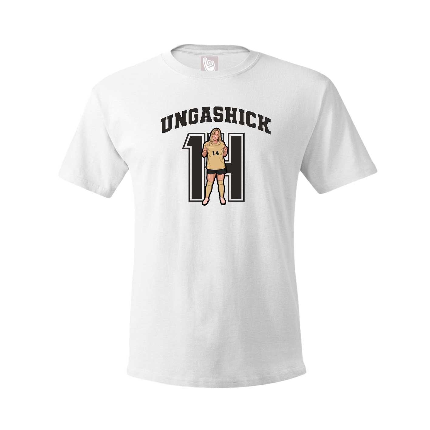Youth Tee — Number in White