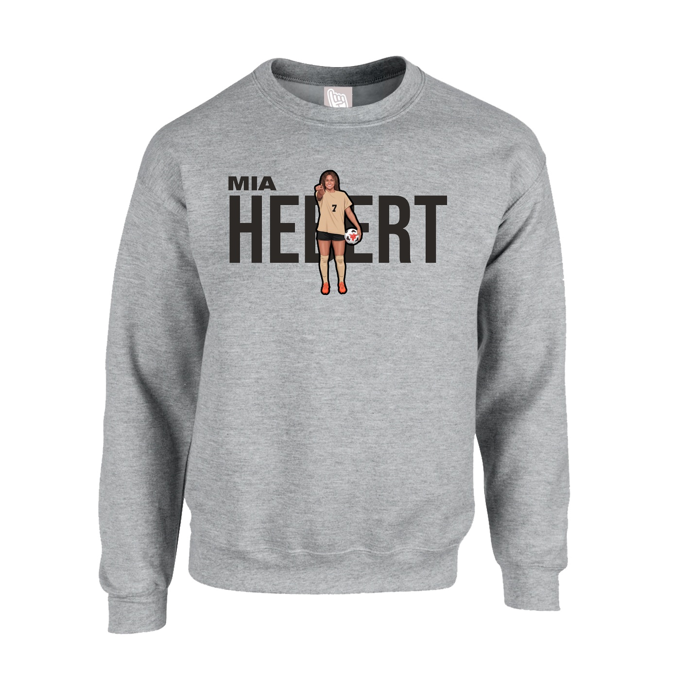 Fleece Crew — Player Name in Grey