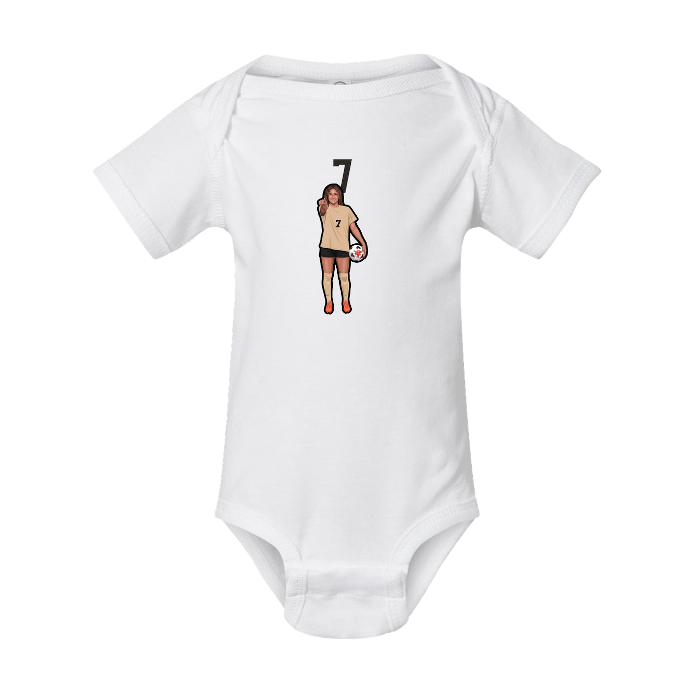Baby Onesie — Number Top in White