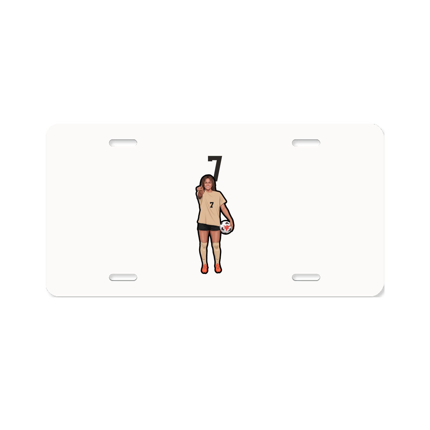License Plate — Number Top in Classic
