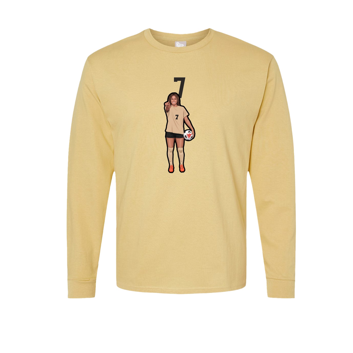 Long Sleeve Tee — Number Top in Vegas Gold