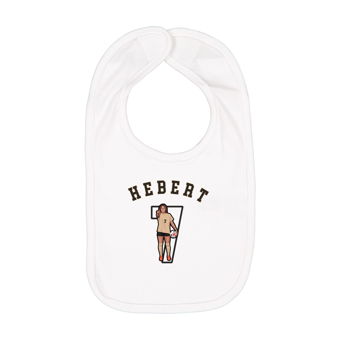Infant Bib — Shirsey Arch in White