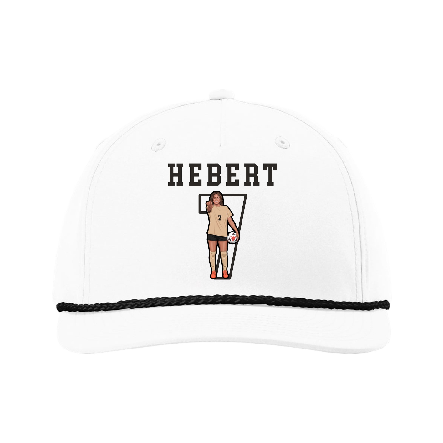 Five-Panel Classic Rope Cap — Shirsey in White