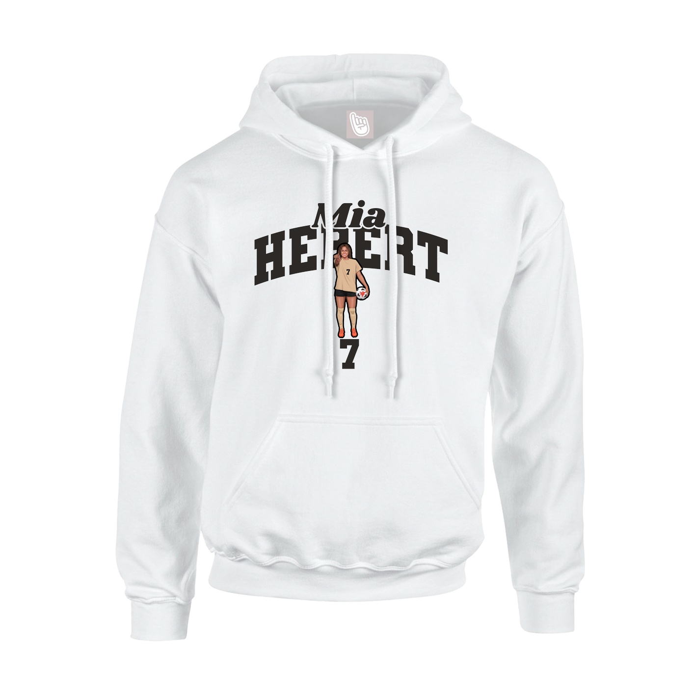 Hoodie — Signature Arch in White