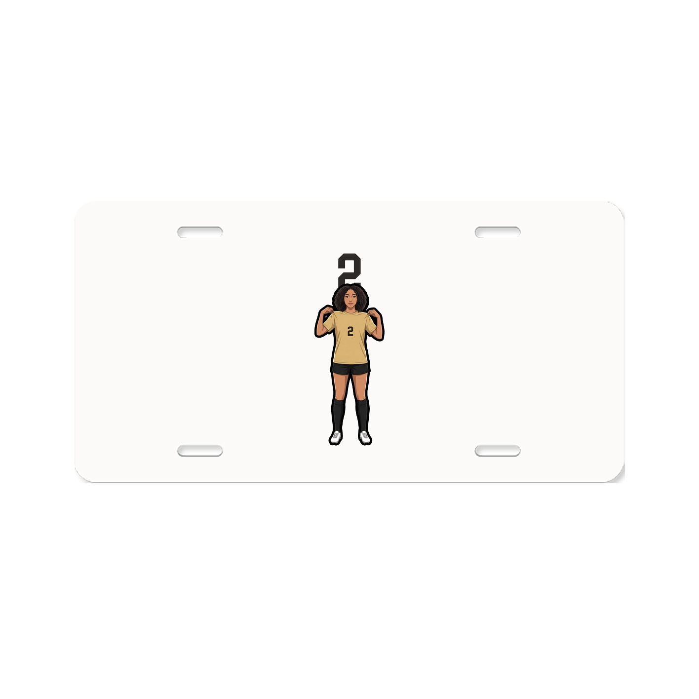 License Plate — Number Top in Classic