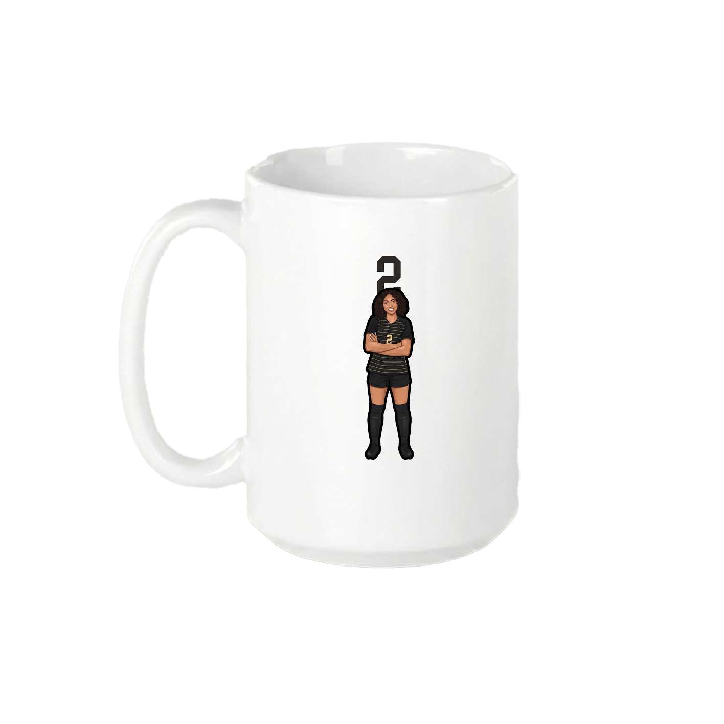 15oz Coffee Mug — Number Top in White
