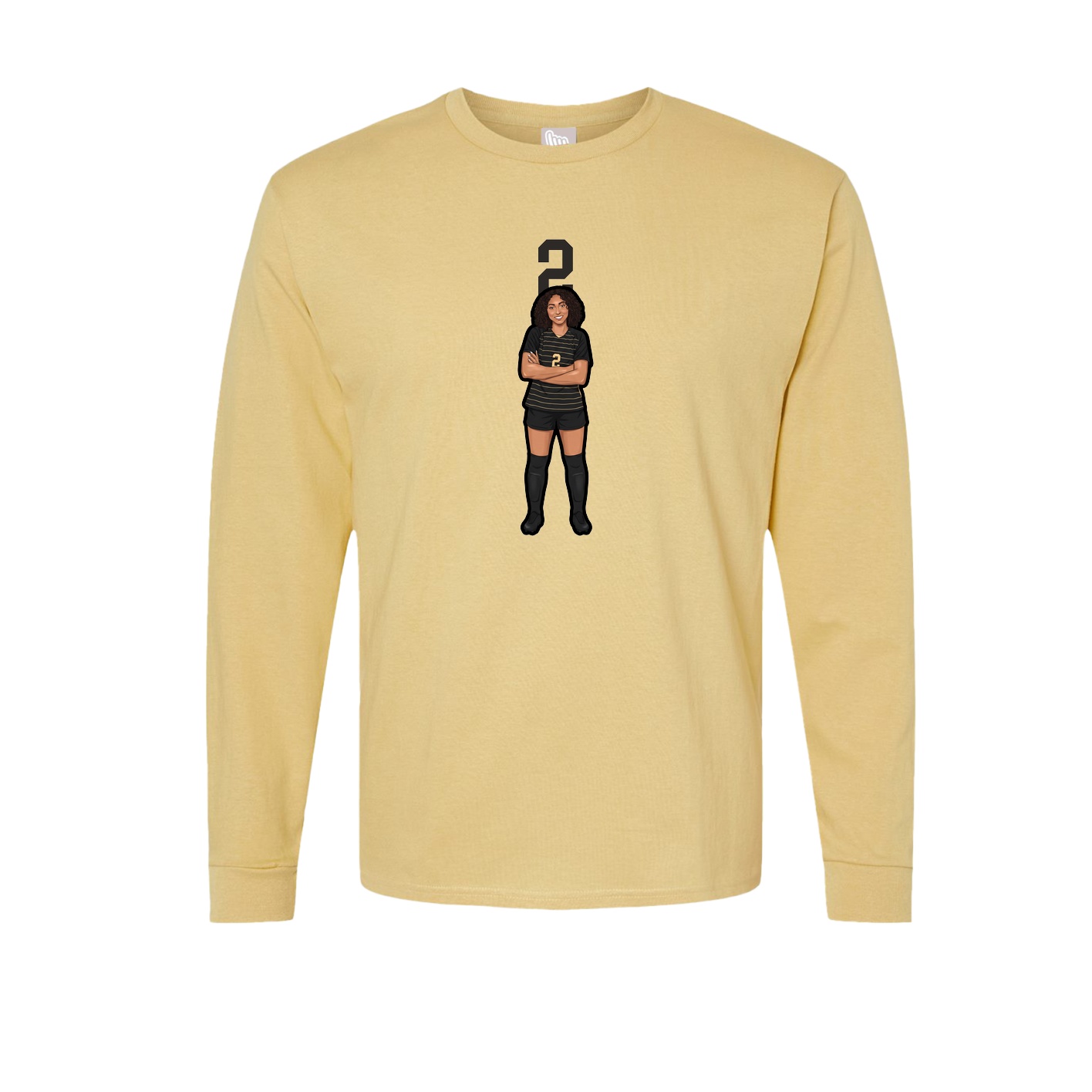 Long Sleeve Tee — Number Top in Vegas Gold