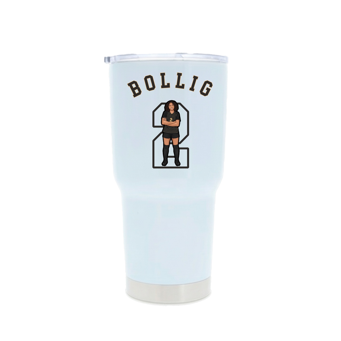 30oz Stainless Steel Tumbler — Shirsey Arch in White