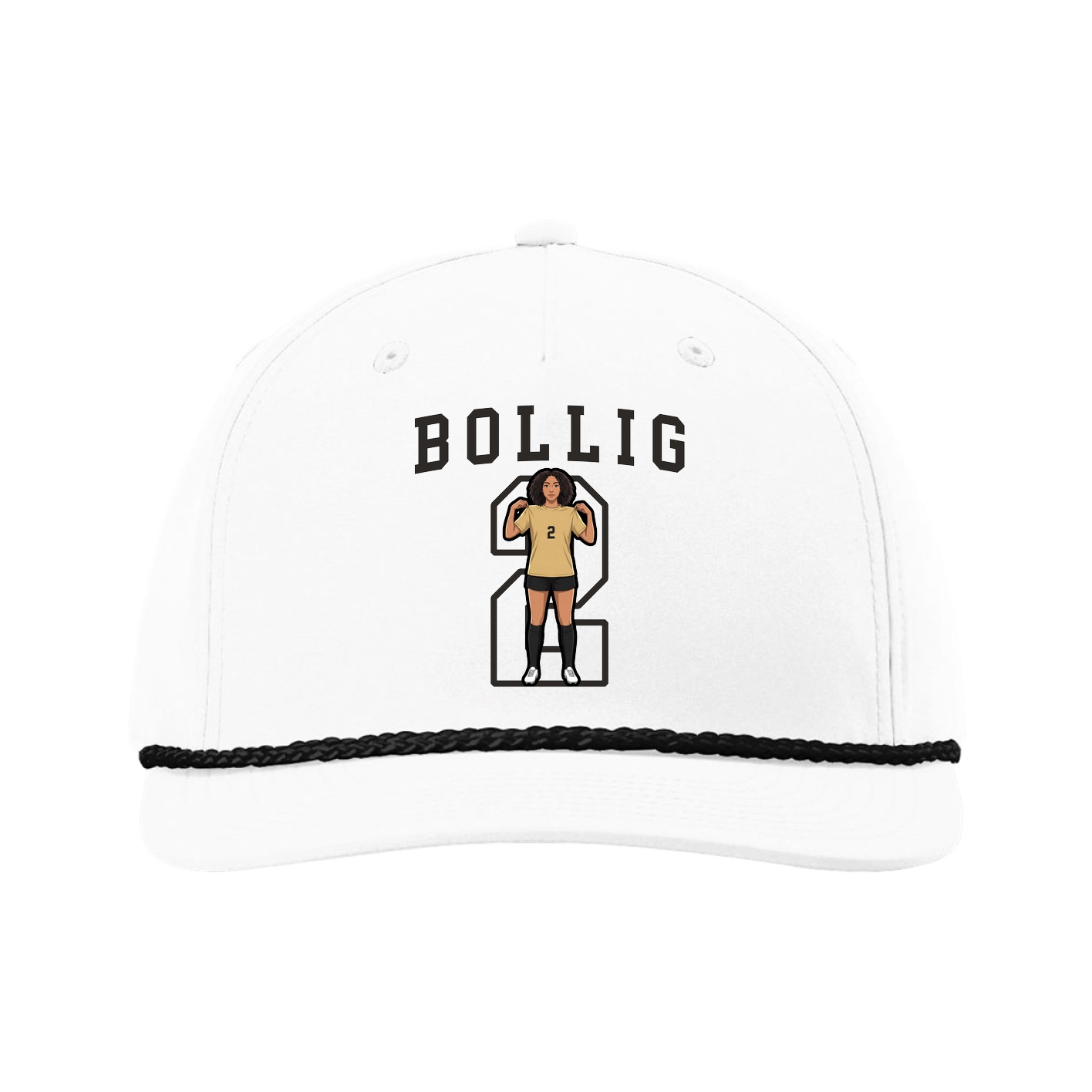 Five-Panel Classic Rope Cap — Shirsey in White