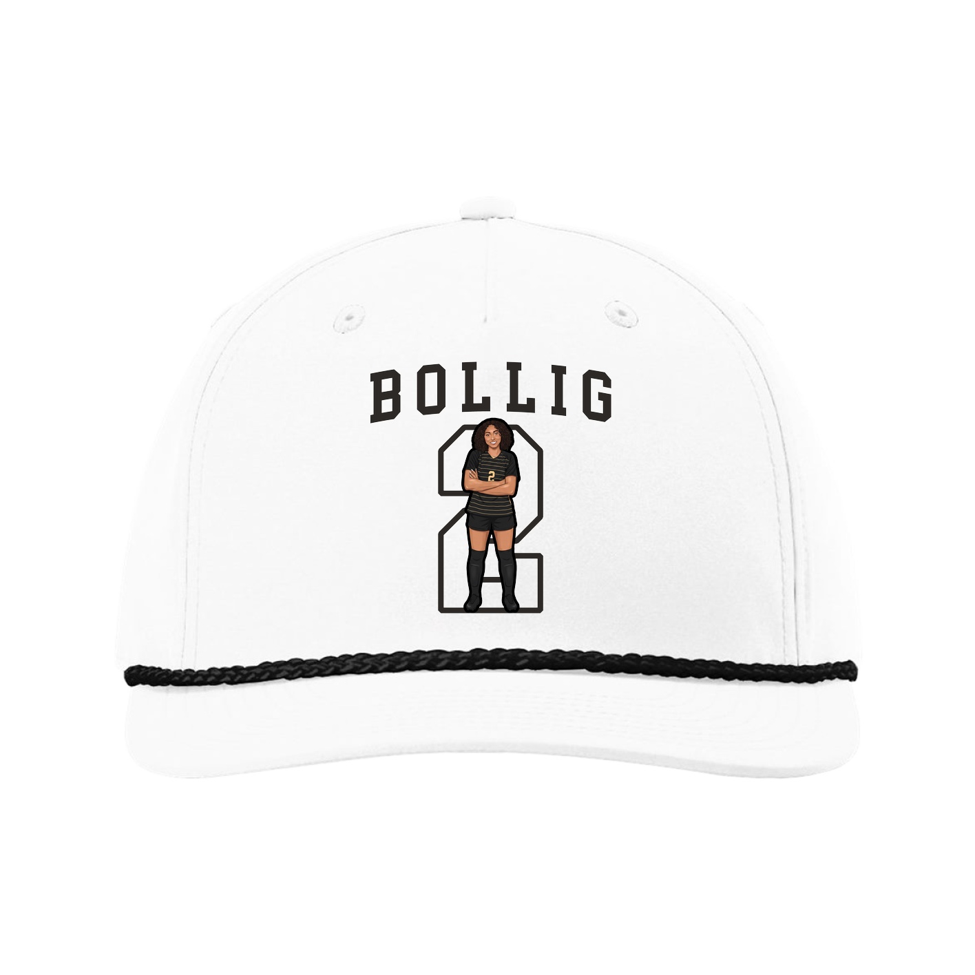 Five-Panel Classic Rope Cap — Shirsey in White
